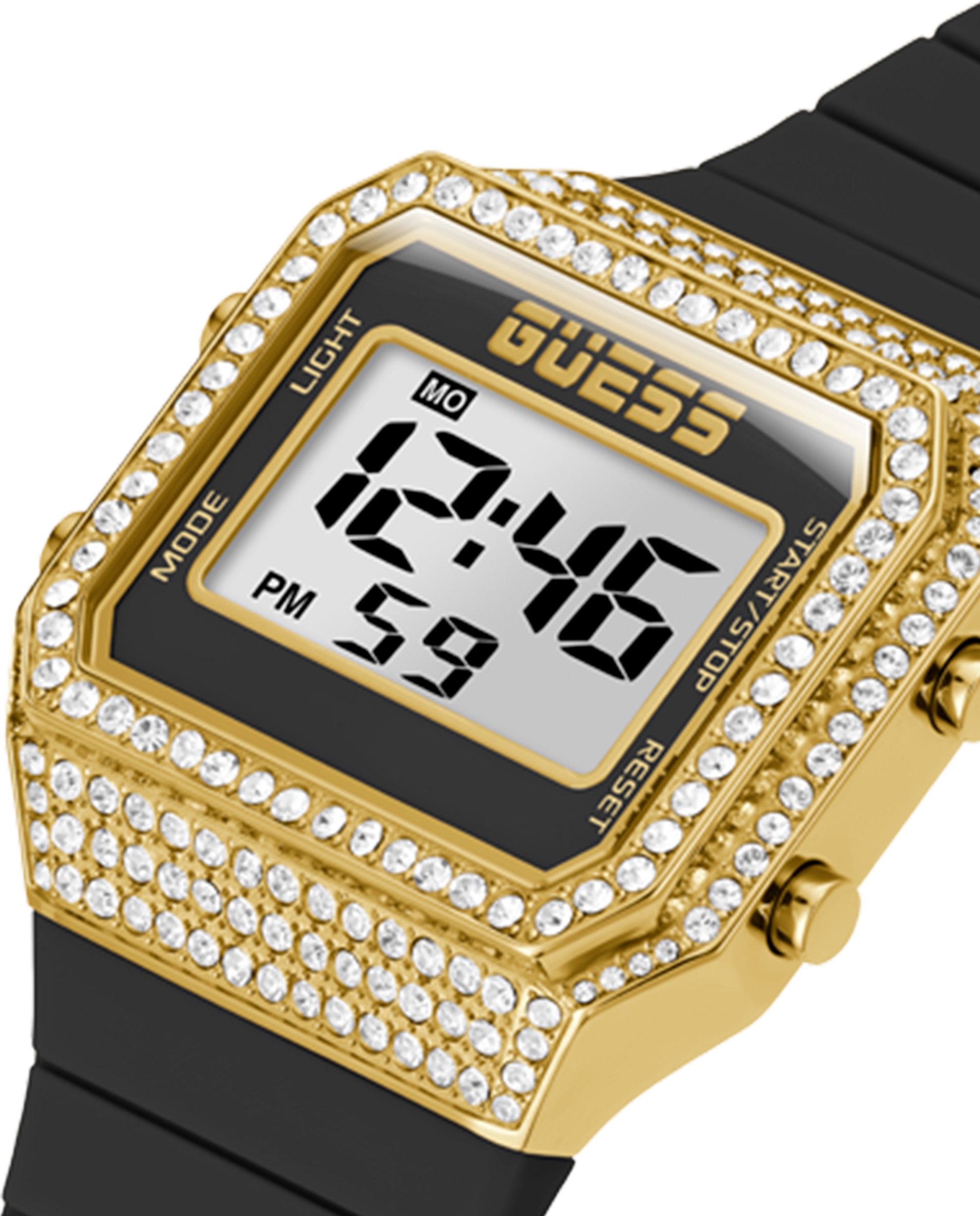 Relógio de Mulher Zoom Gw0430l2 de Silicone e Correia em Preto Preto-4