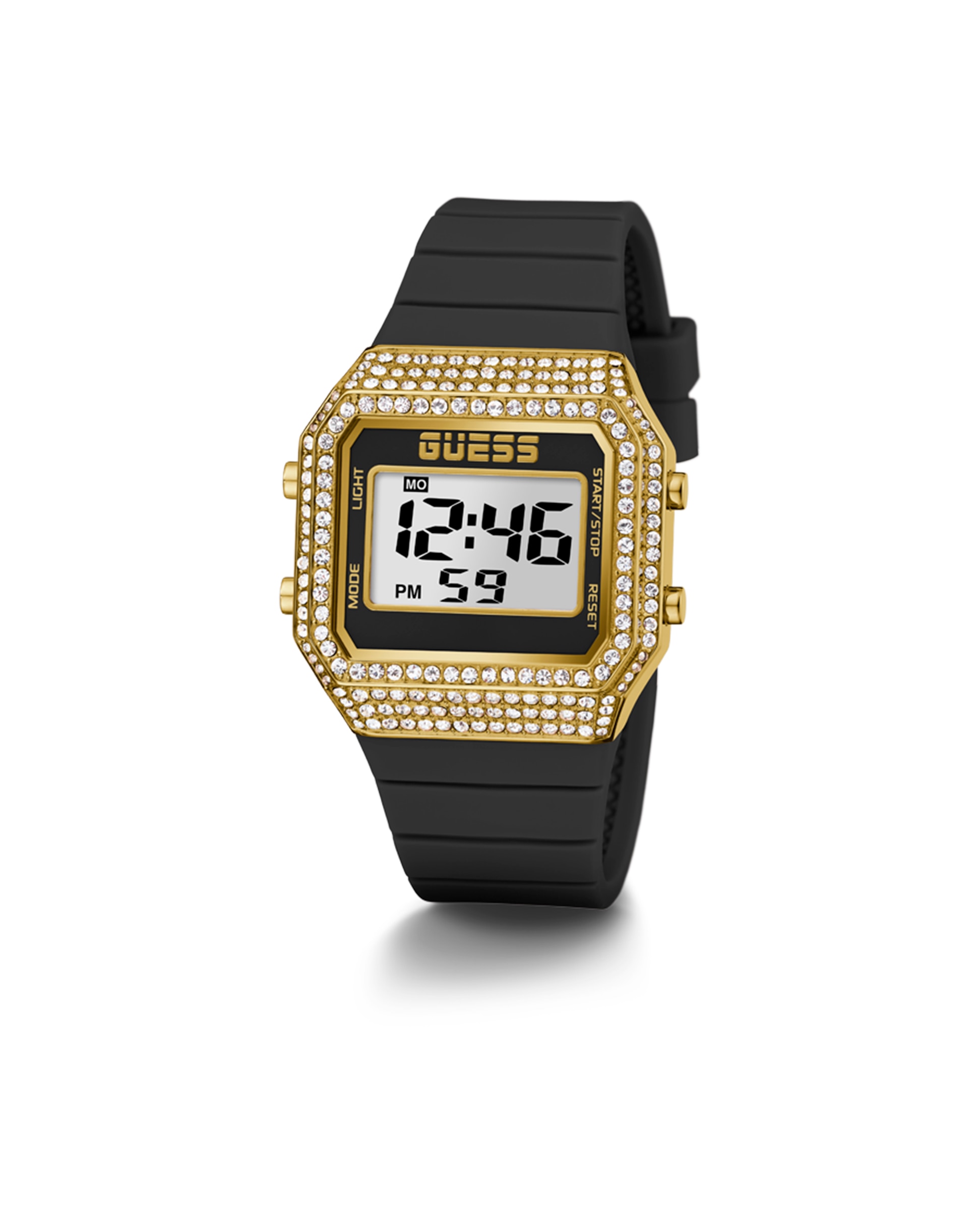 Relógio de Mulher Zoom Gw0430l2 de Silicone e Correia em Preto Preto-5