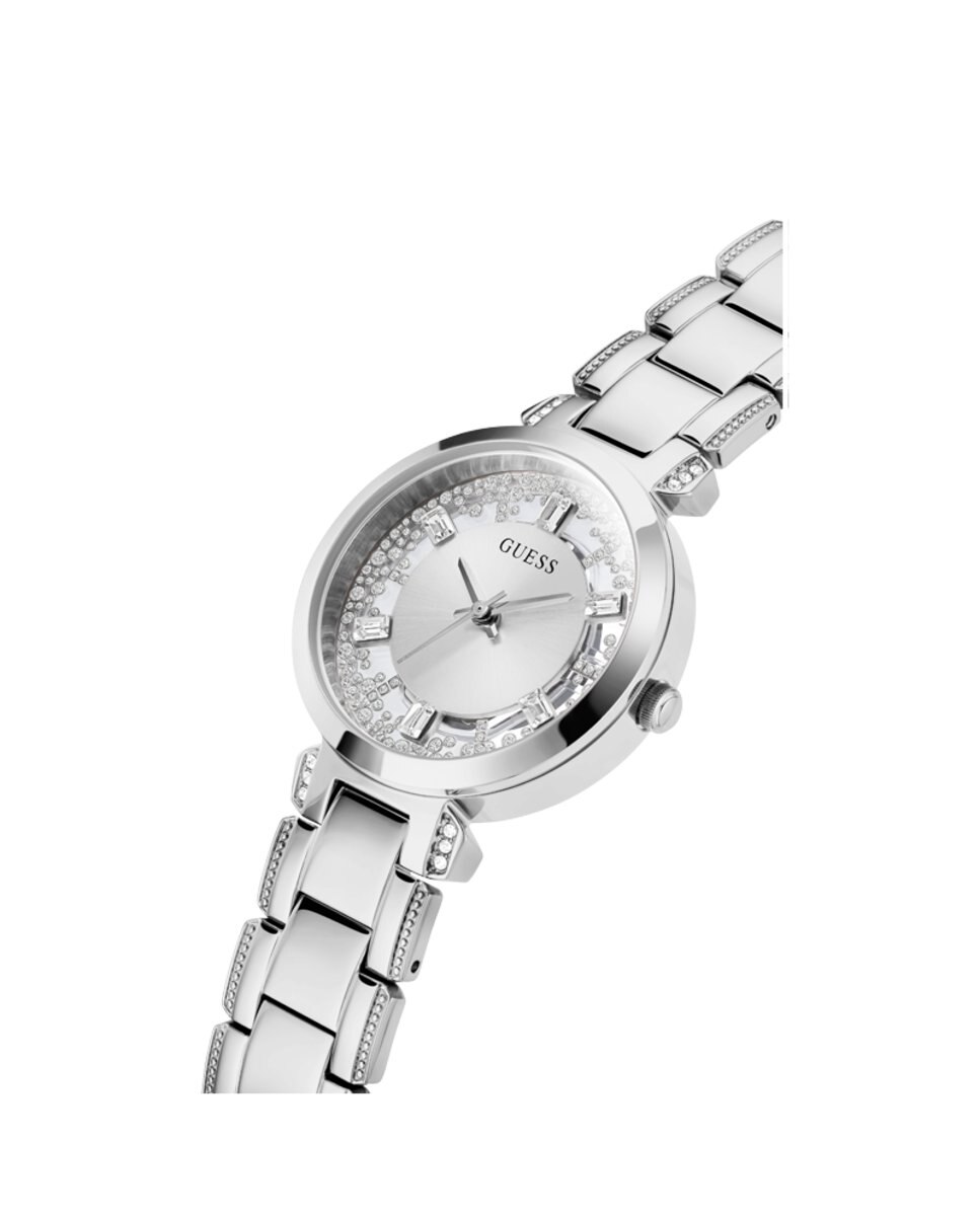 Relógio de Mulher Crystal Clear Gw0470l1 de Aço e Correia Prateada Prata-4