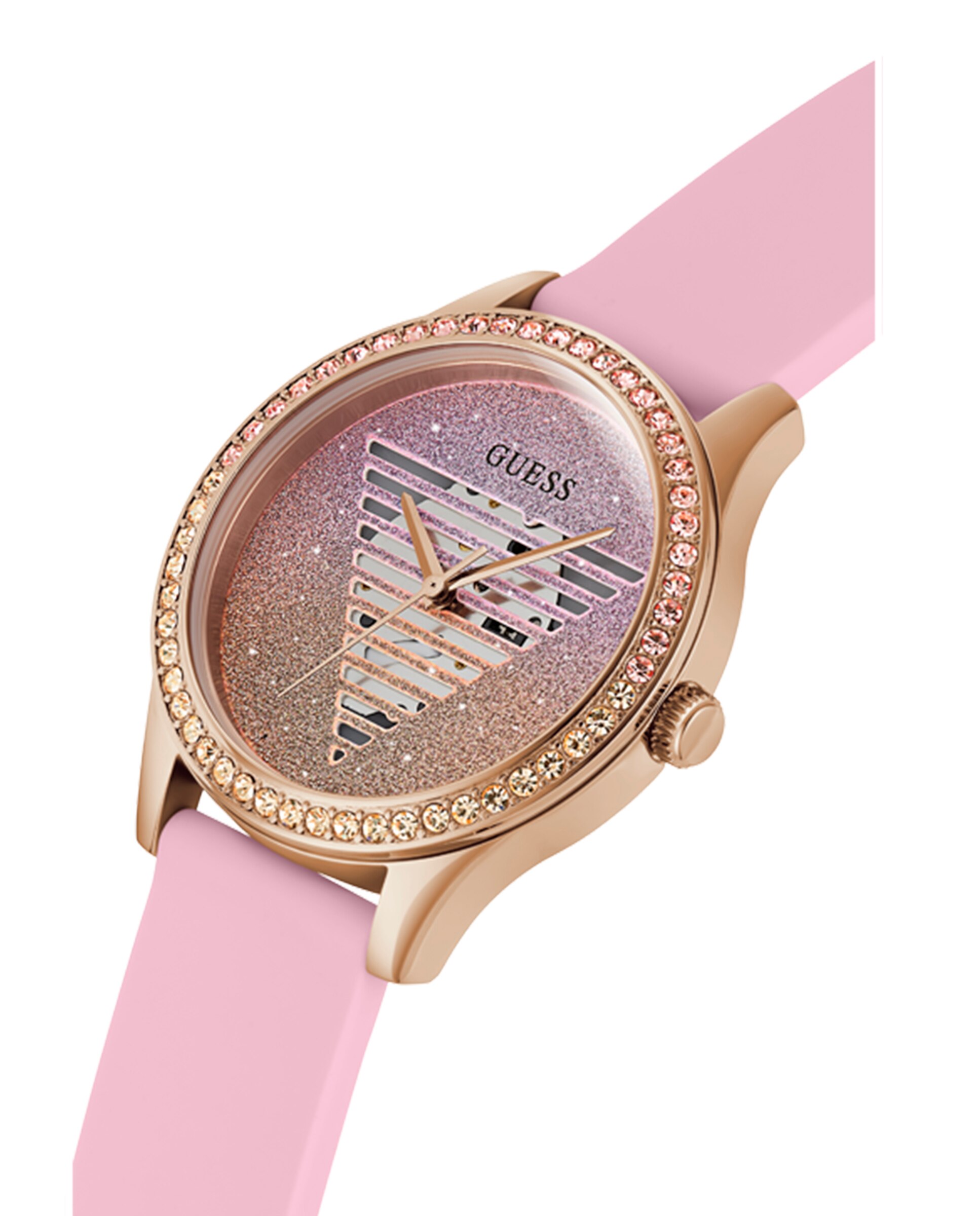 Relógio Lady Idol GW0530L4 de Silicone e Bracelete Rosa Rosa-4