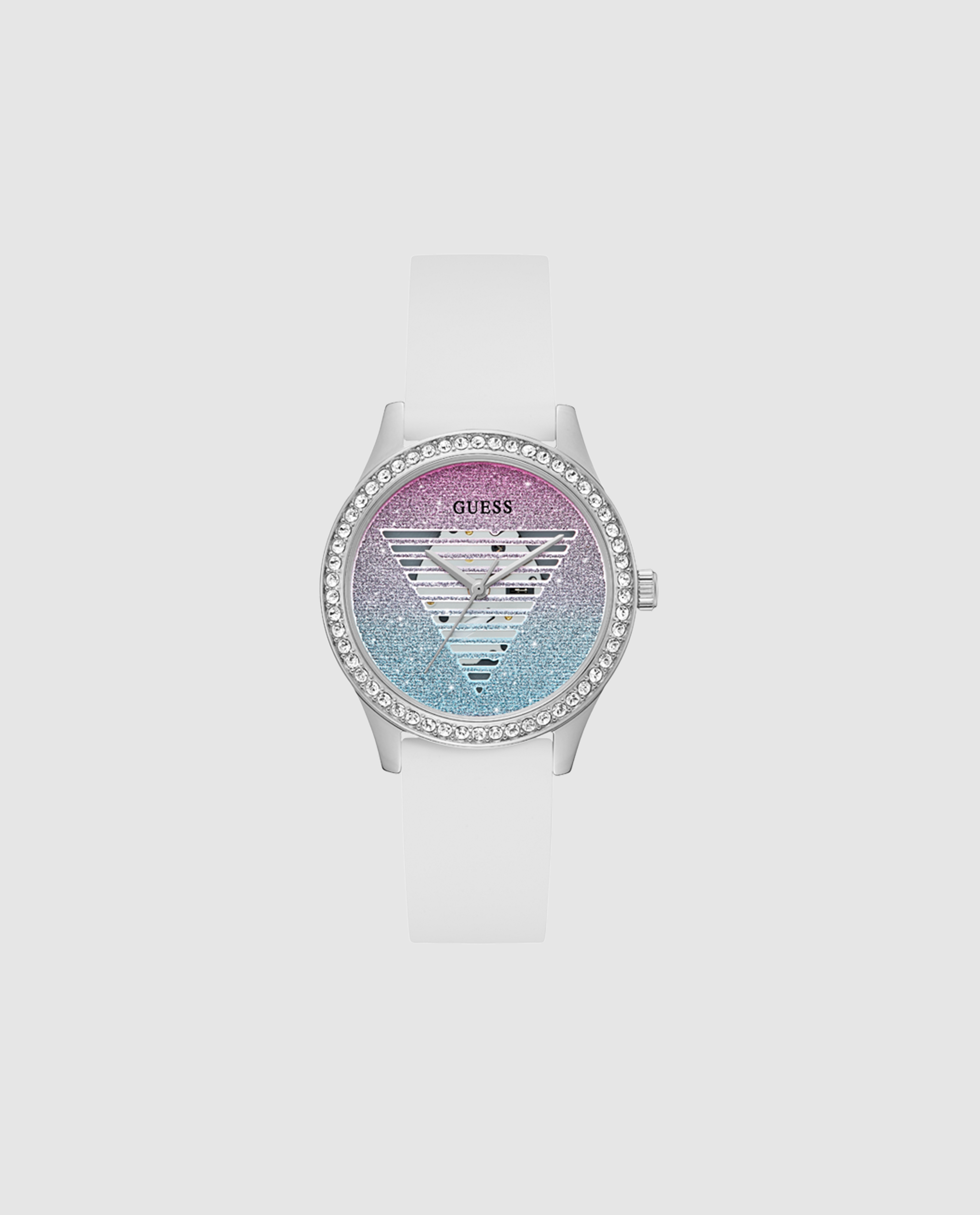 Relógio de Senhora Lady Idol Gw0530l5 de Silicona e Bracelete Branca Branco-1