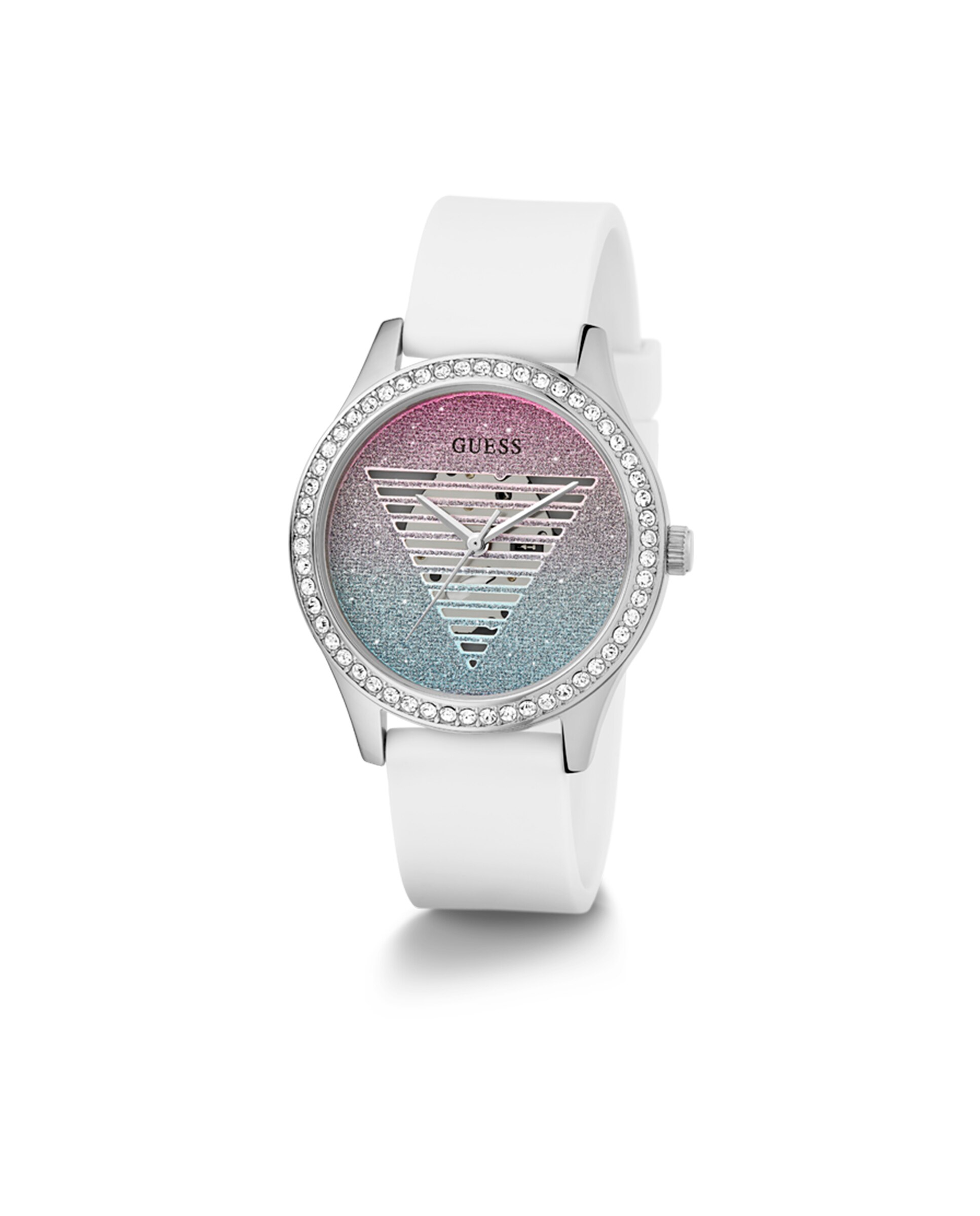 Relógio de Senhora Lady Idol Gw0530l5 de Silicona e Bracelete Branca Branco-5