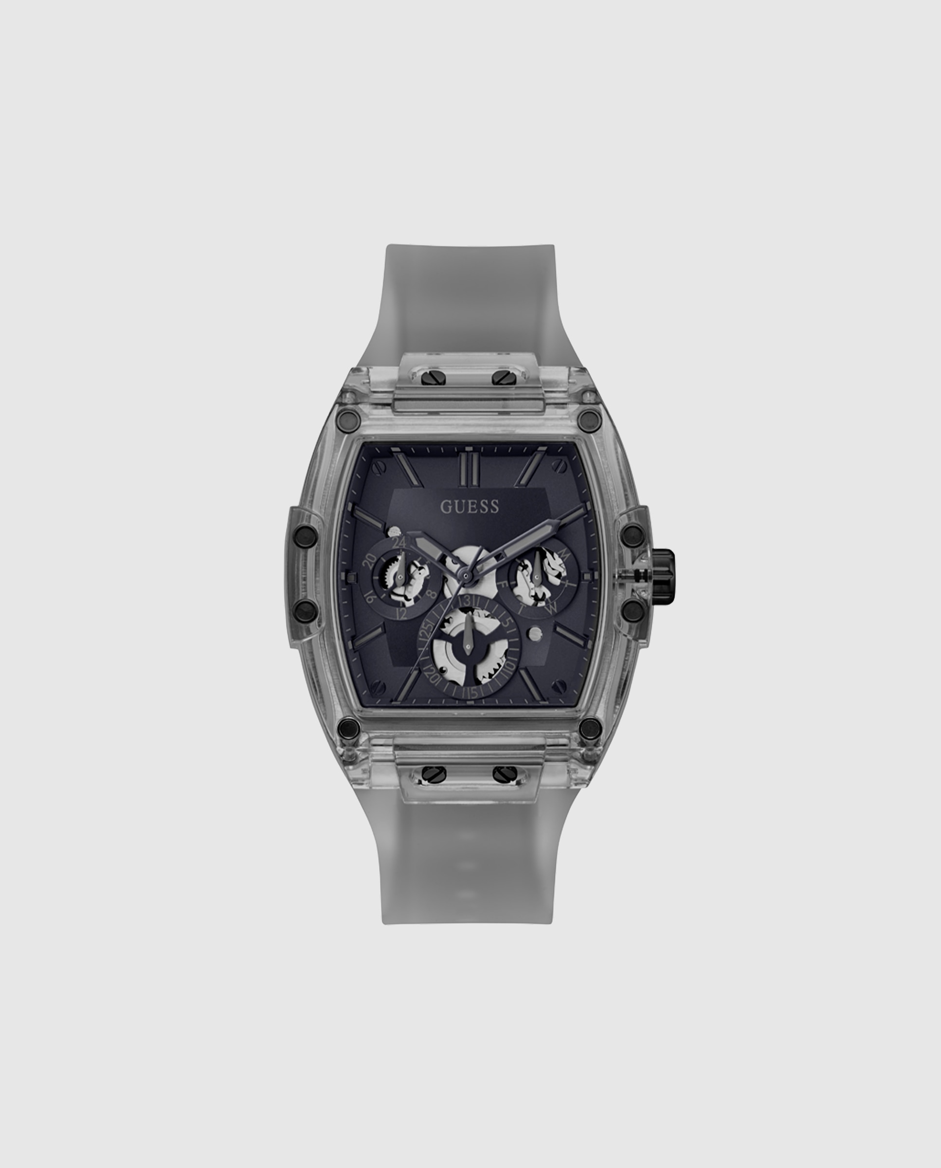 Relógio Phoenix Gw0203g9 de Silicone e Bracelete Transparente Cinzento-1