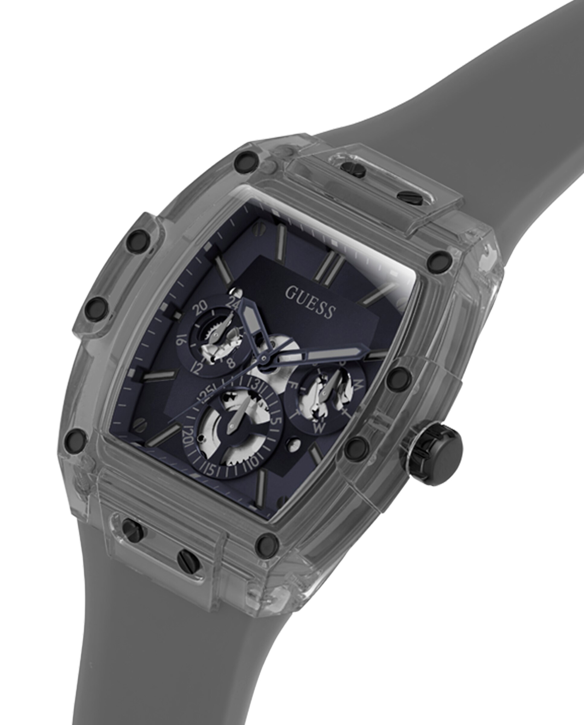 Relógio Phoenix Gw0203g9 de Silicone e Bracelete Transparente Cinzento-4