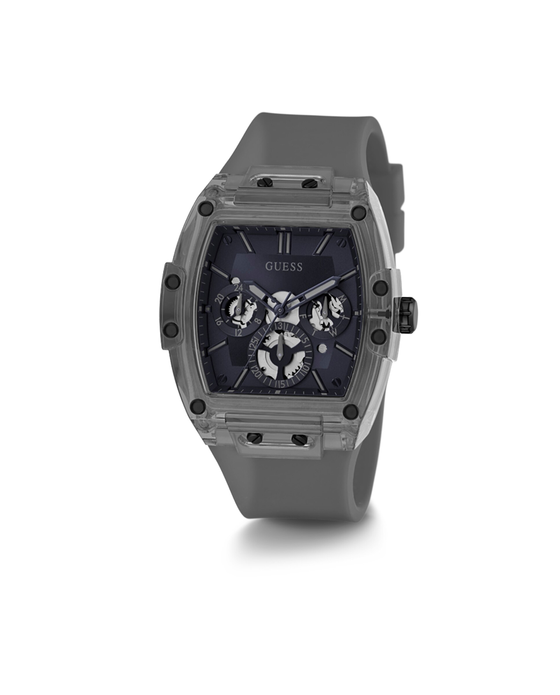 Relógio Phoenix Gw0203g9 de Silicone e Bracelete Transparente Cinzento-5
