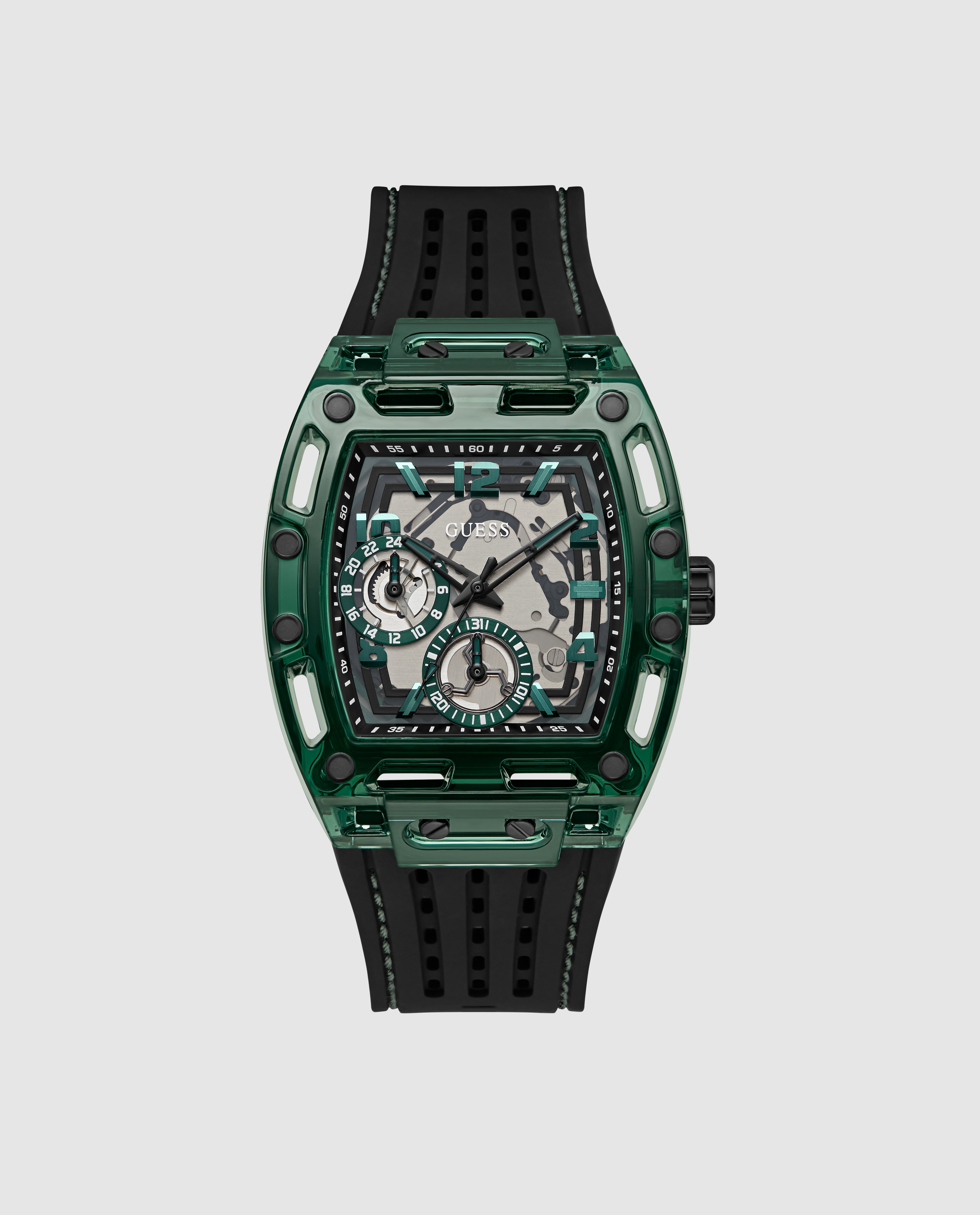 Relógio Phoenix Gw0499g7 de Silicone e Bracelete em Preto Preto-1