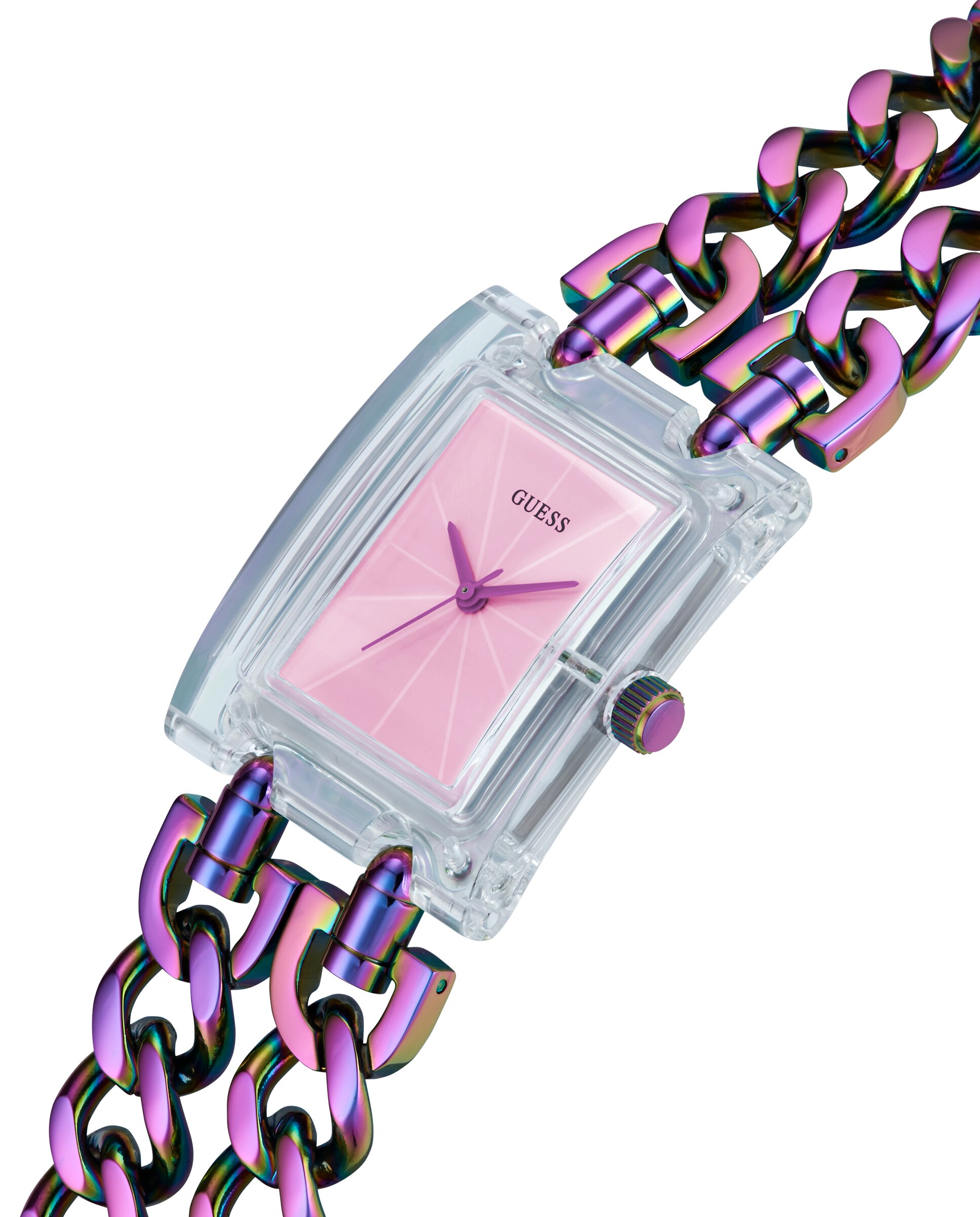 Relógio Mod Heavy Metal Gw0669l2 de Aço e Bracelete Iridescente Roxo-4