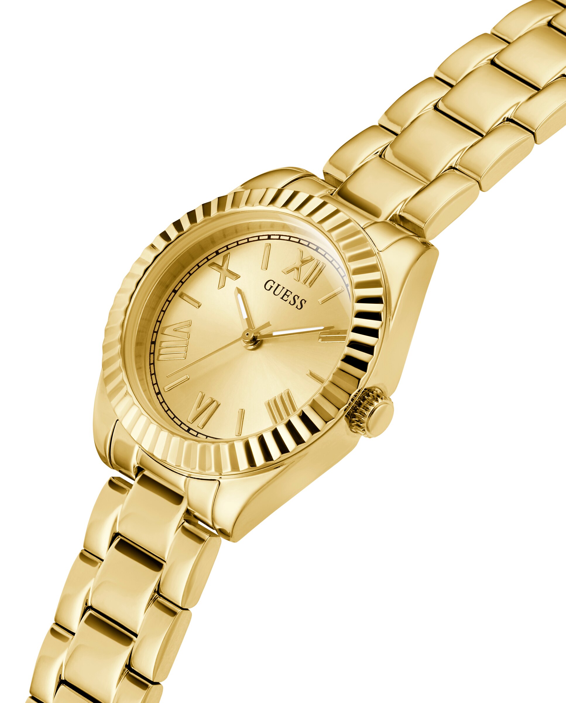 Relógio Mini Luna Gw0687l2 de Aço e Bracelete Dourada Ouro-4