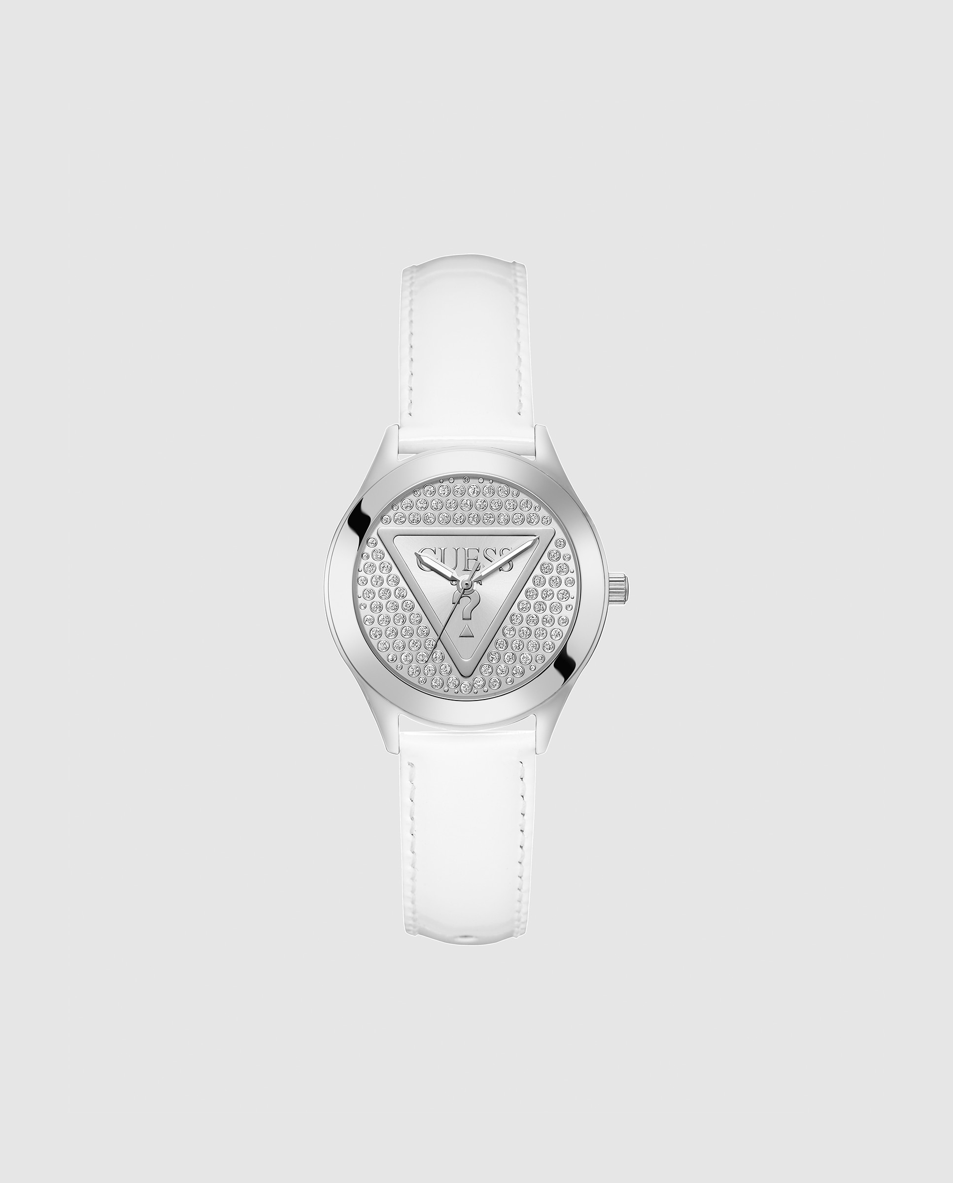 Relógio Glitz Plaque Gw0745l3 de Pele e Bracelete Branca Branco-1