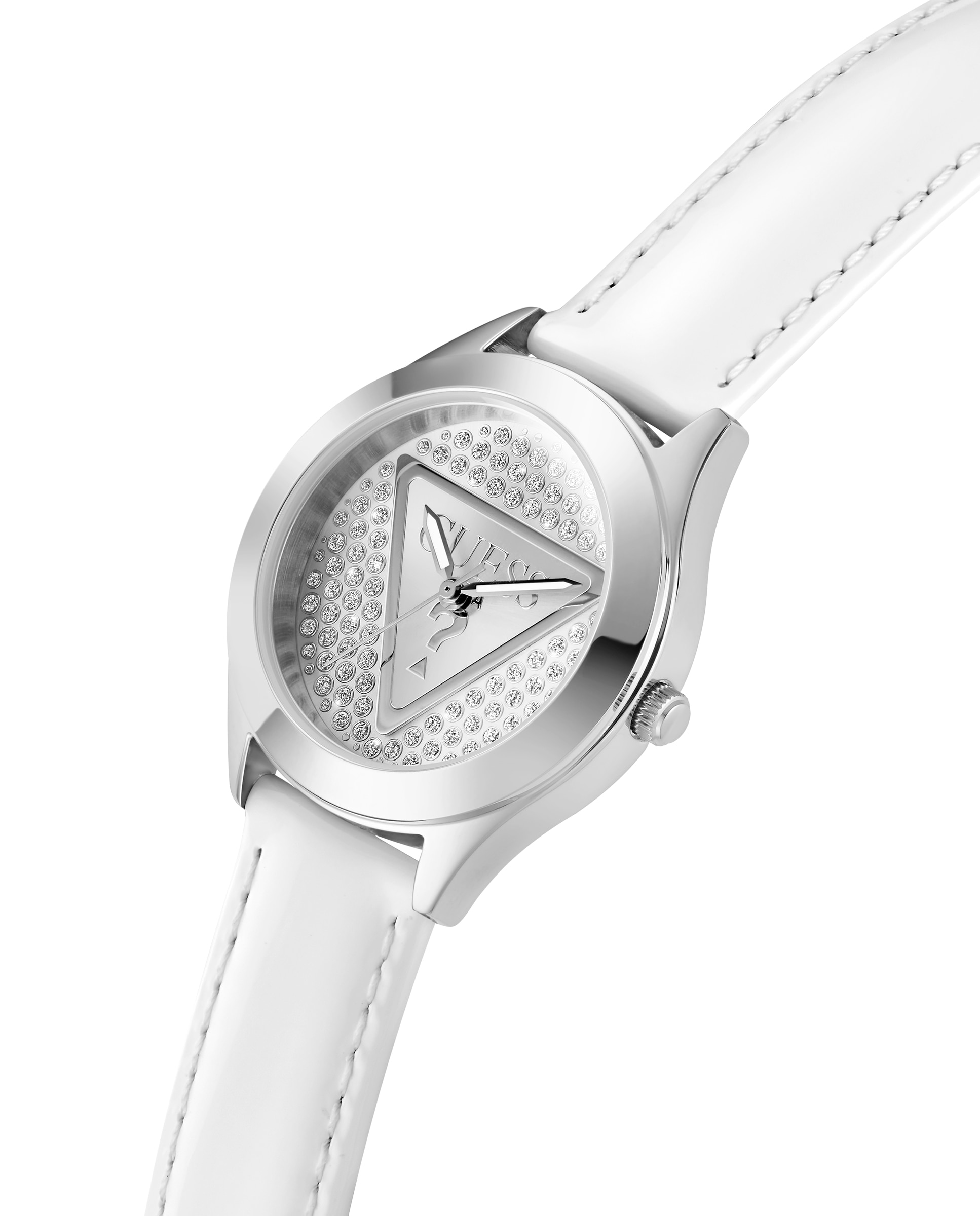Relógio Glitz Plaque Gw0745l3 de Pele e Bracelete Branca Branco-4