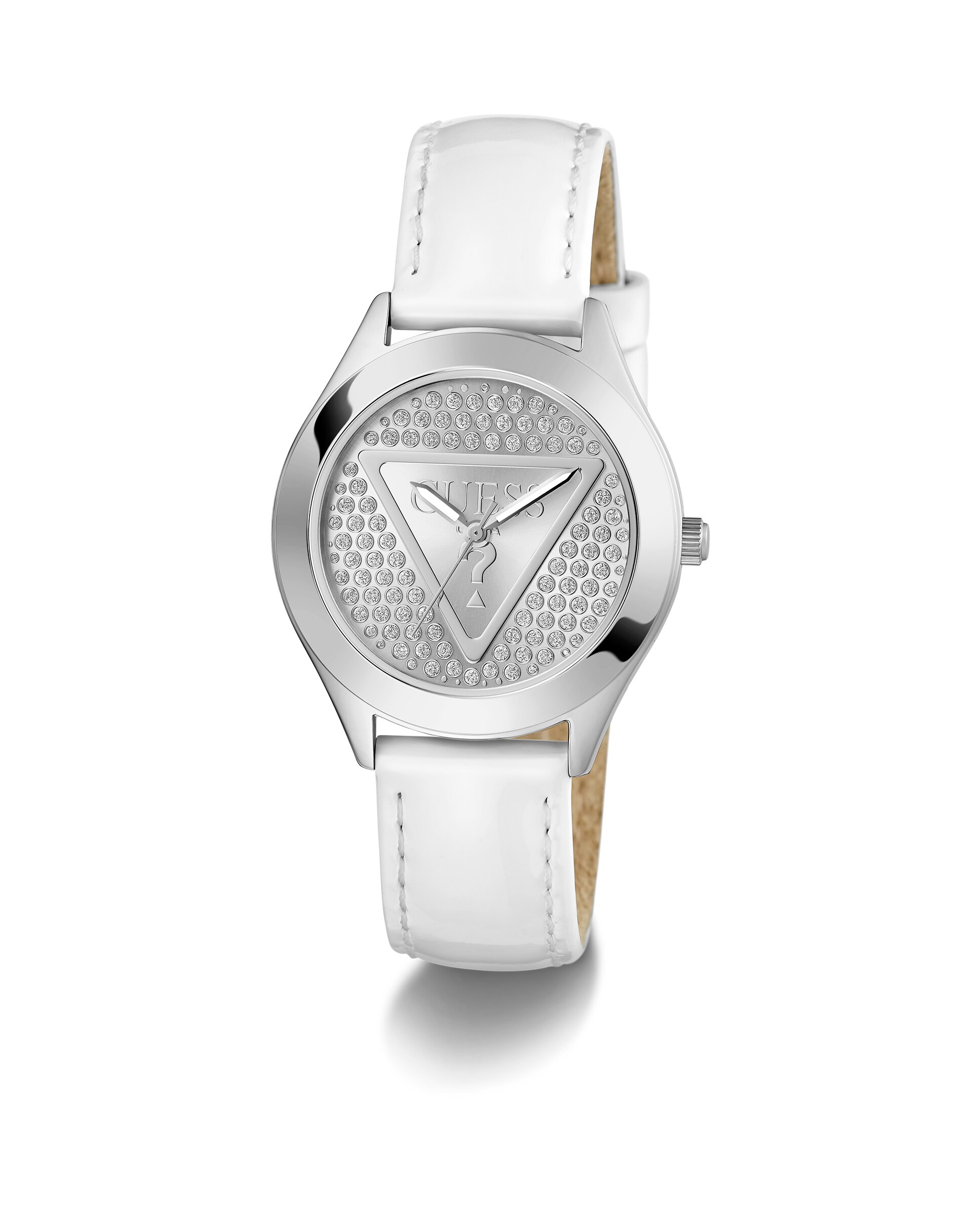 Relógio Glitz Plaque Gw0745l3 de Pele e Bracelete Branca Branco-5