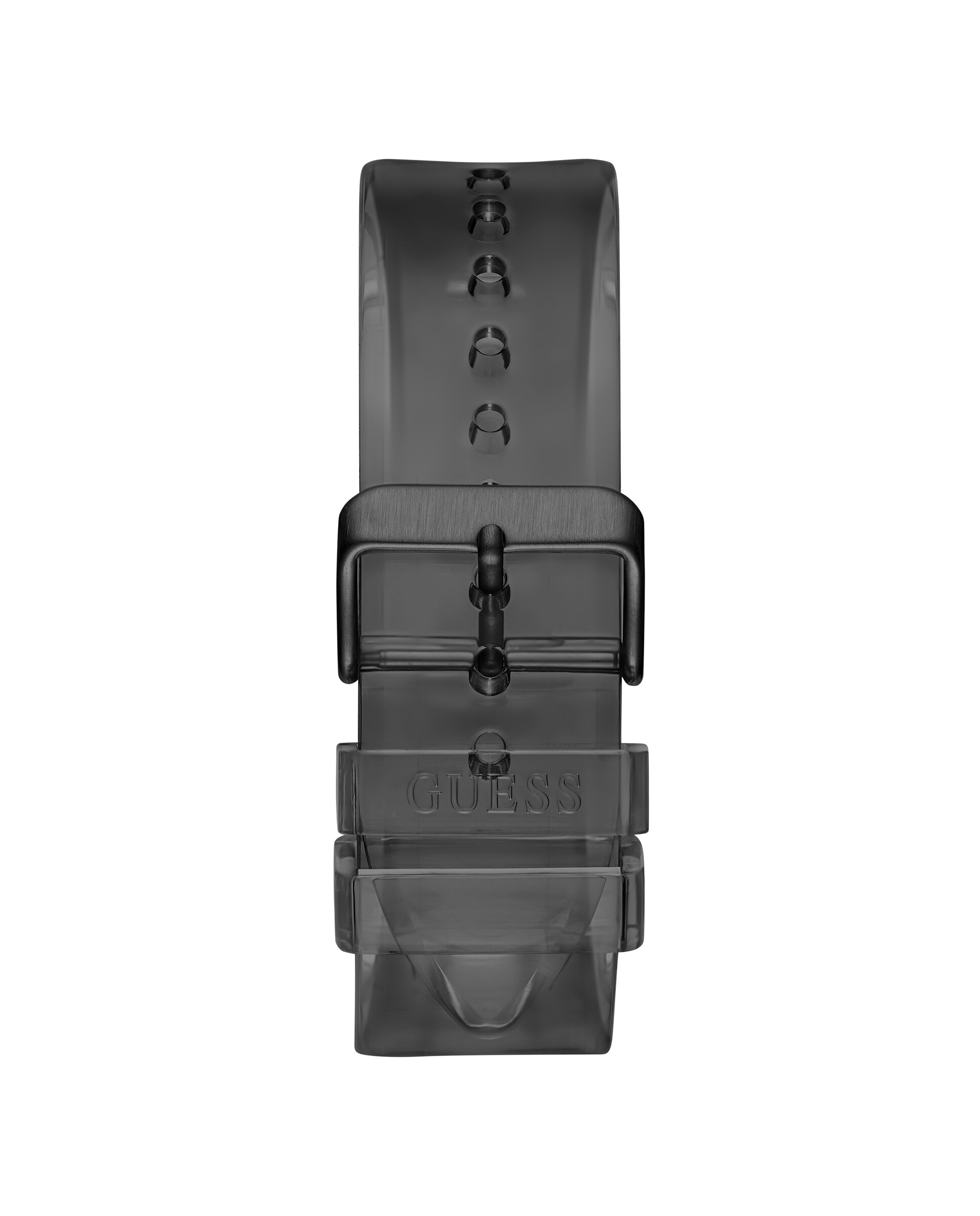 Relógio King Gw0806g5 de Poliuretano e Bracelete Transparente Preto-3