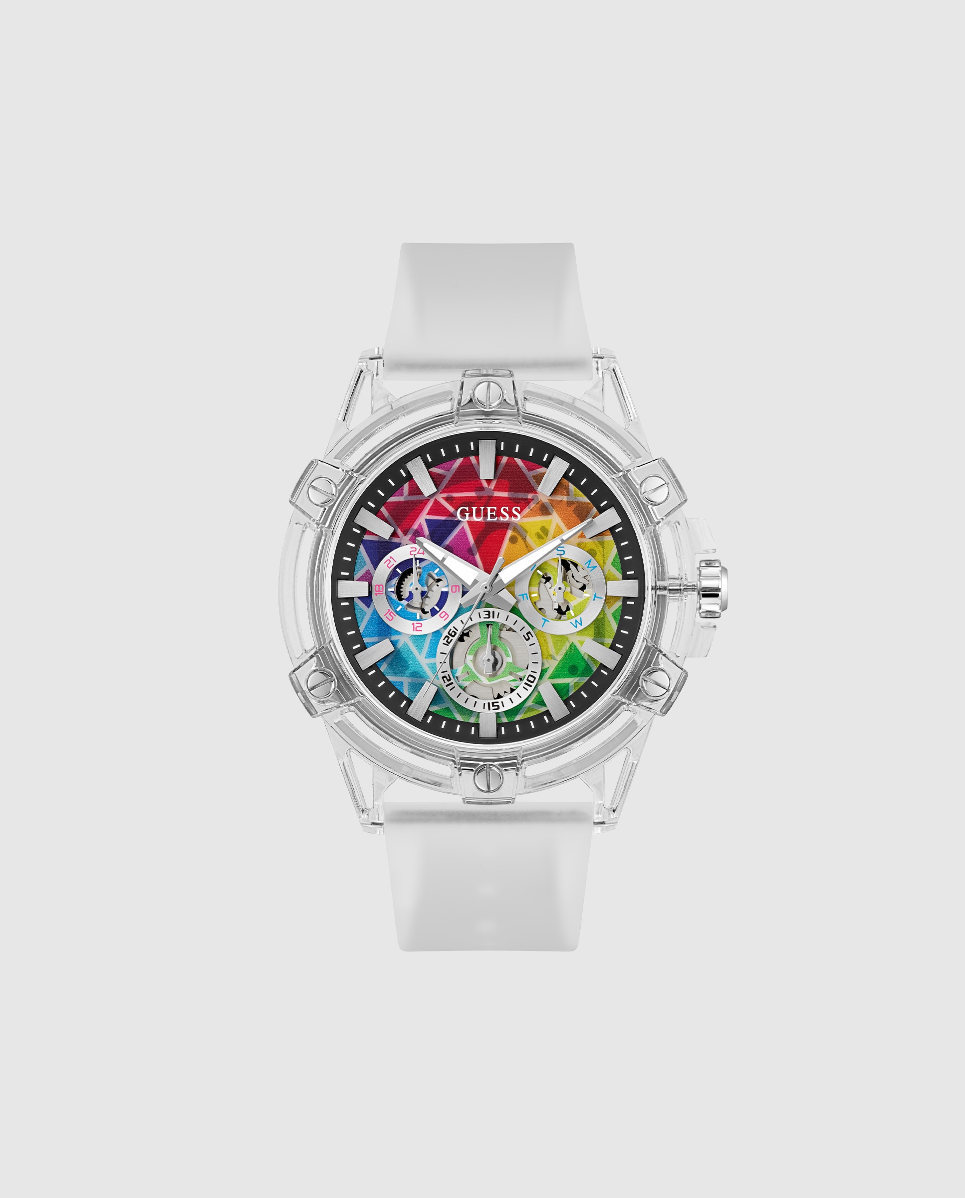 Relógio King Gw0908g3 de Silicone e Bracelete Branca Branco-1