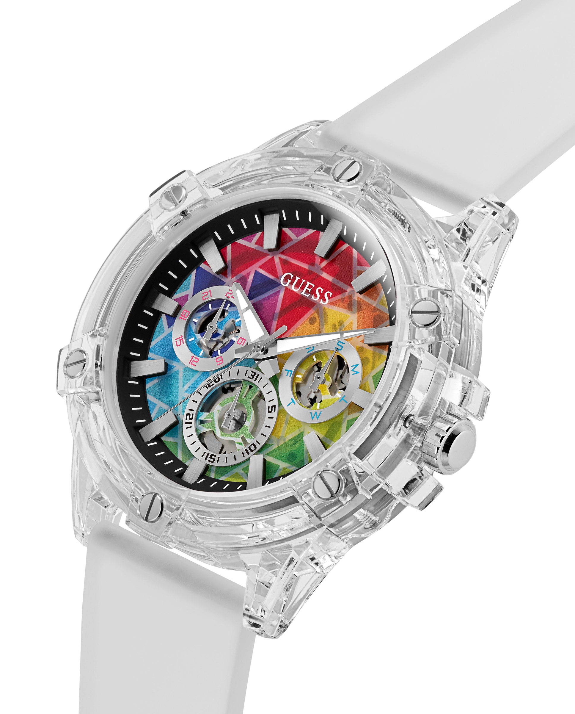 Relógio King Gw0908g3 de Silicone e Bracelete Branca Branco-4
