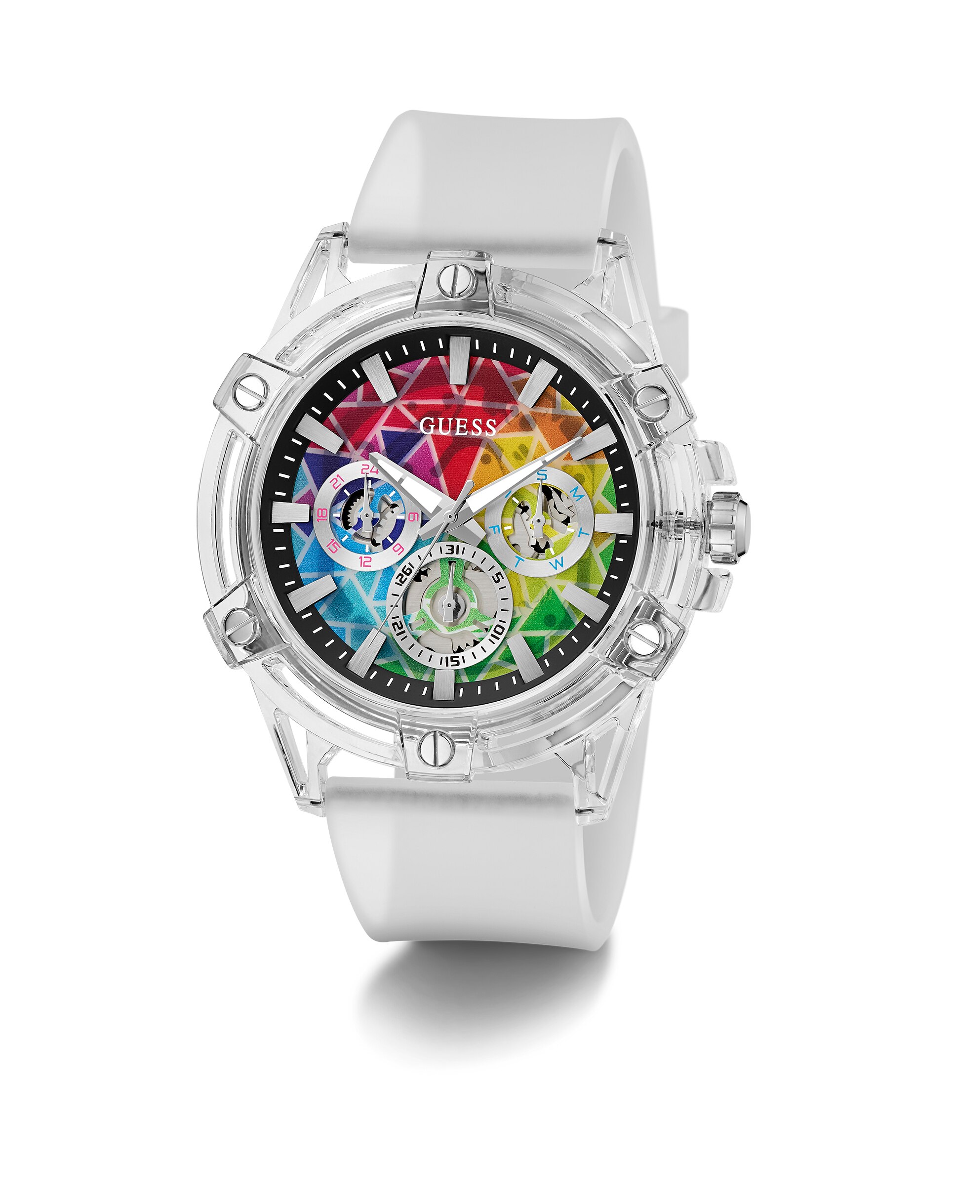 Relógio King Gw0908g3 de Silicone e Bracelete Branca Branco-5