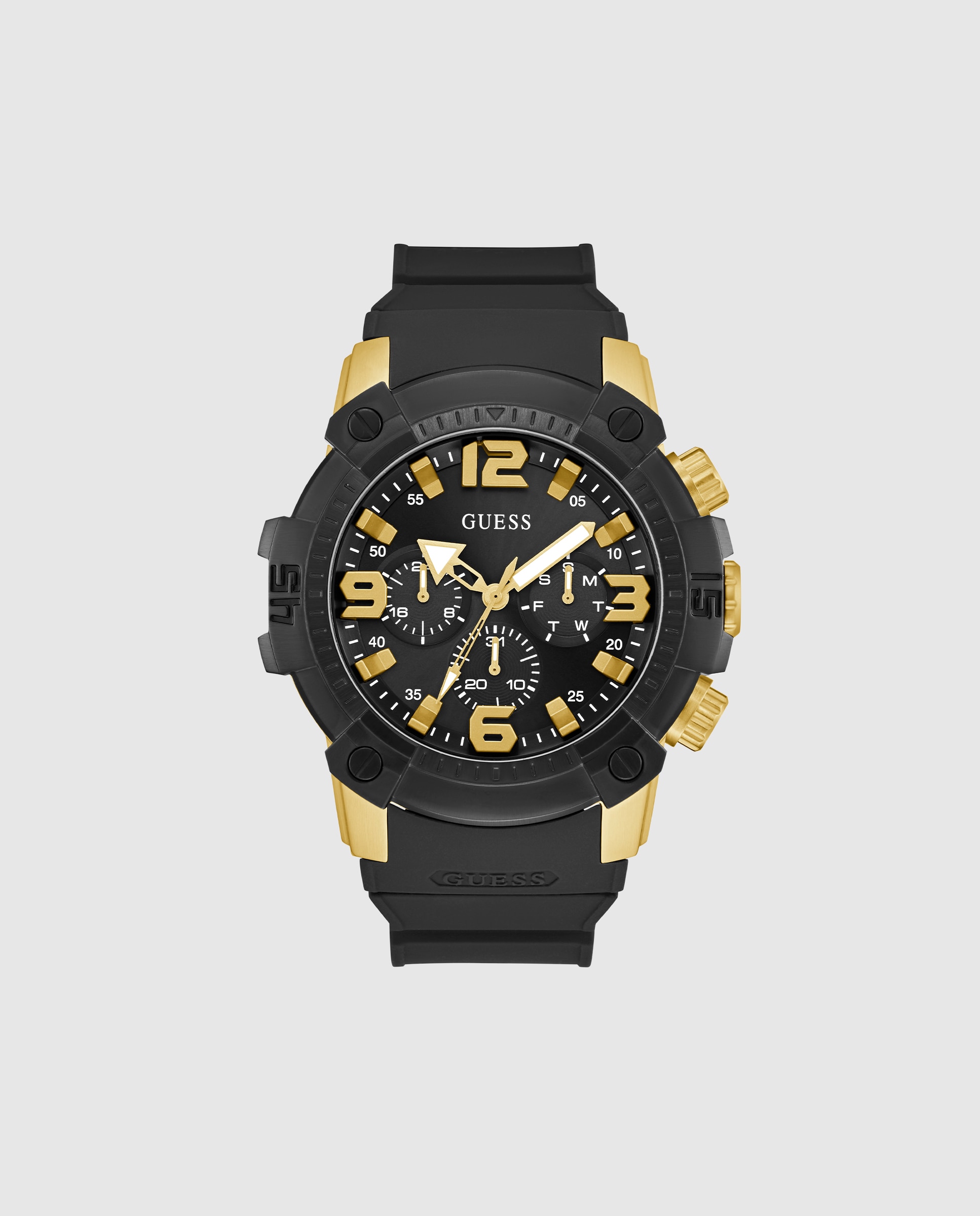 Relógio Linebacker Gw0911g3 de Silicone e Bracelete em Preto Preto-1