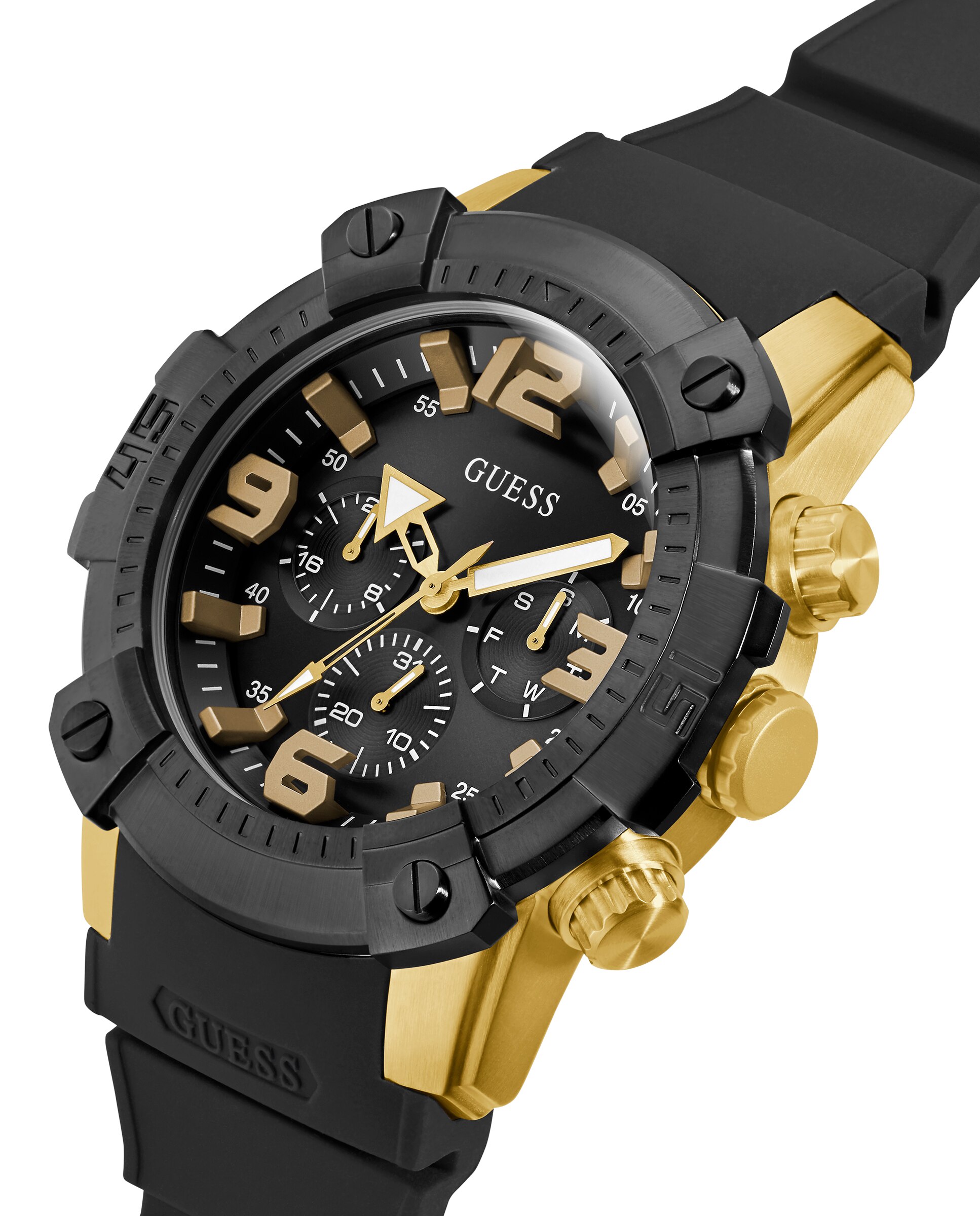 Relógio Linebacker Gw0911g3 de Silicone e Bracelete em Preto Preto-4