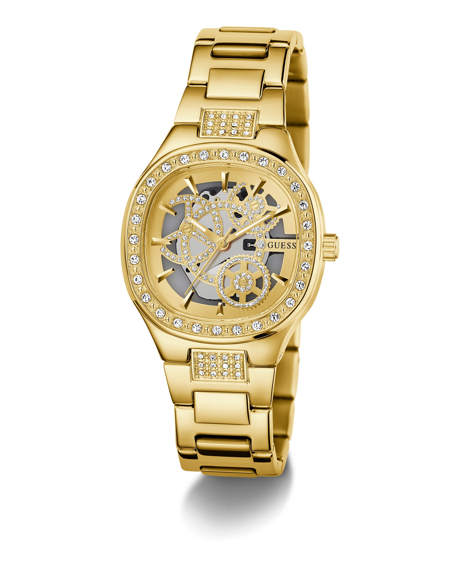 Relógio Electra Gw0941l2 de Aço e Bracelete Dourada Ouro-5