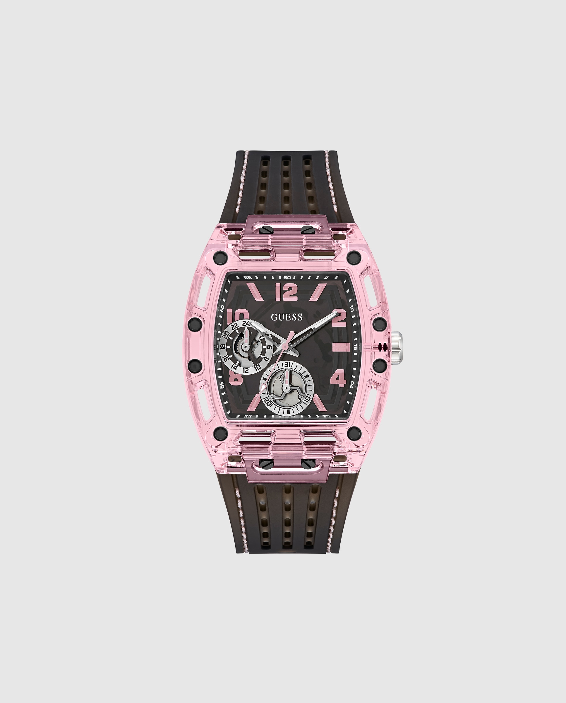 Imagem 0 de Relógio Sporting Pink Gw0032g3 de Silicone e Bracelete em Preto