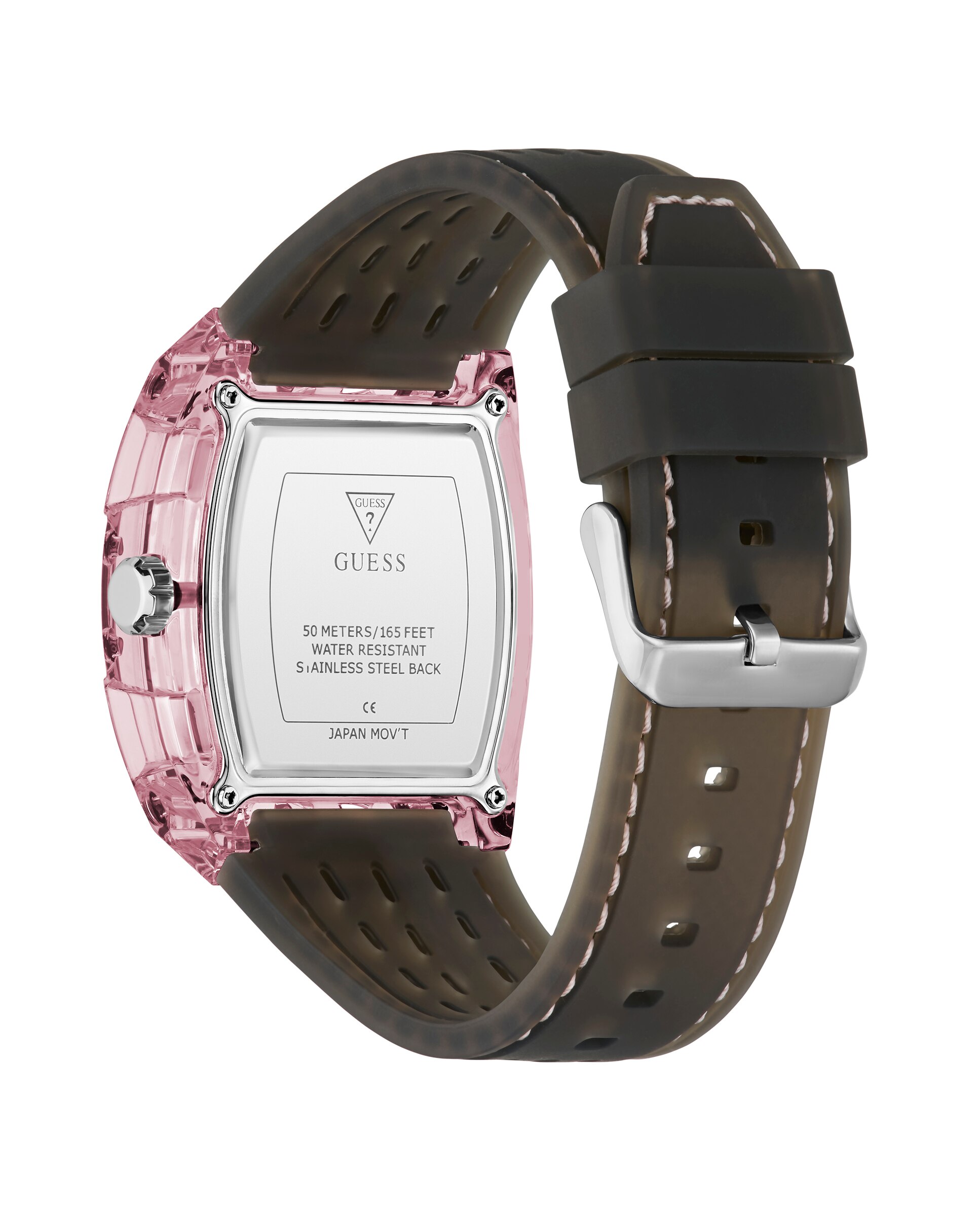 Relógio Sporting Pink Gw0032g3 de Silicone e Correia em Preto Preto-3