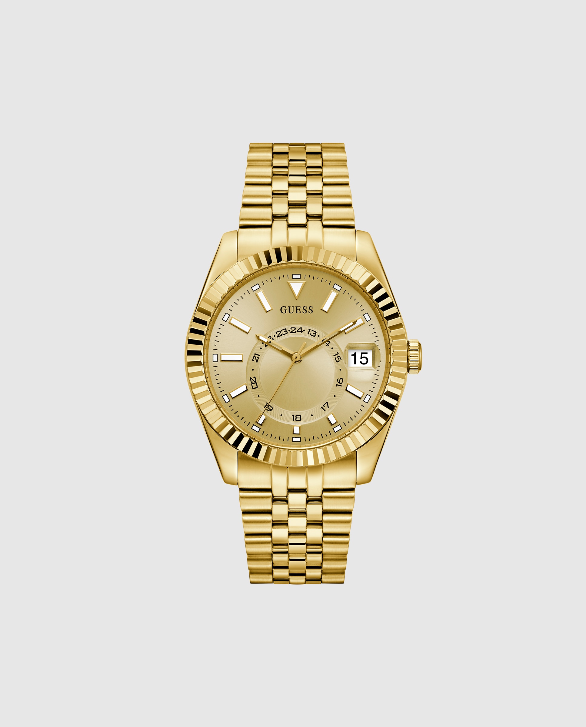 Relógio Jaden Gw0977g2 de Aço e Correia Dourada Ouro-1