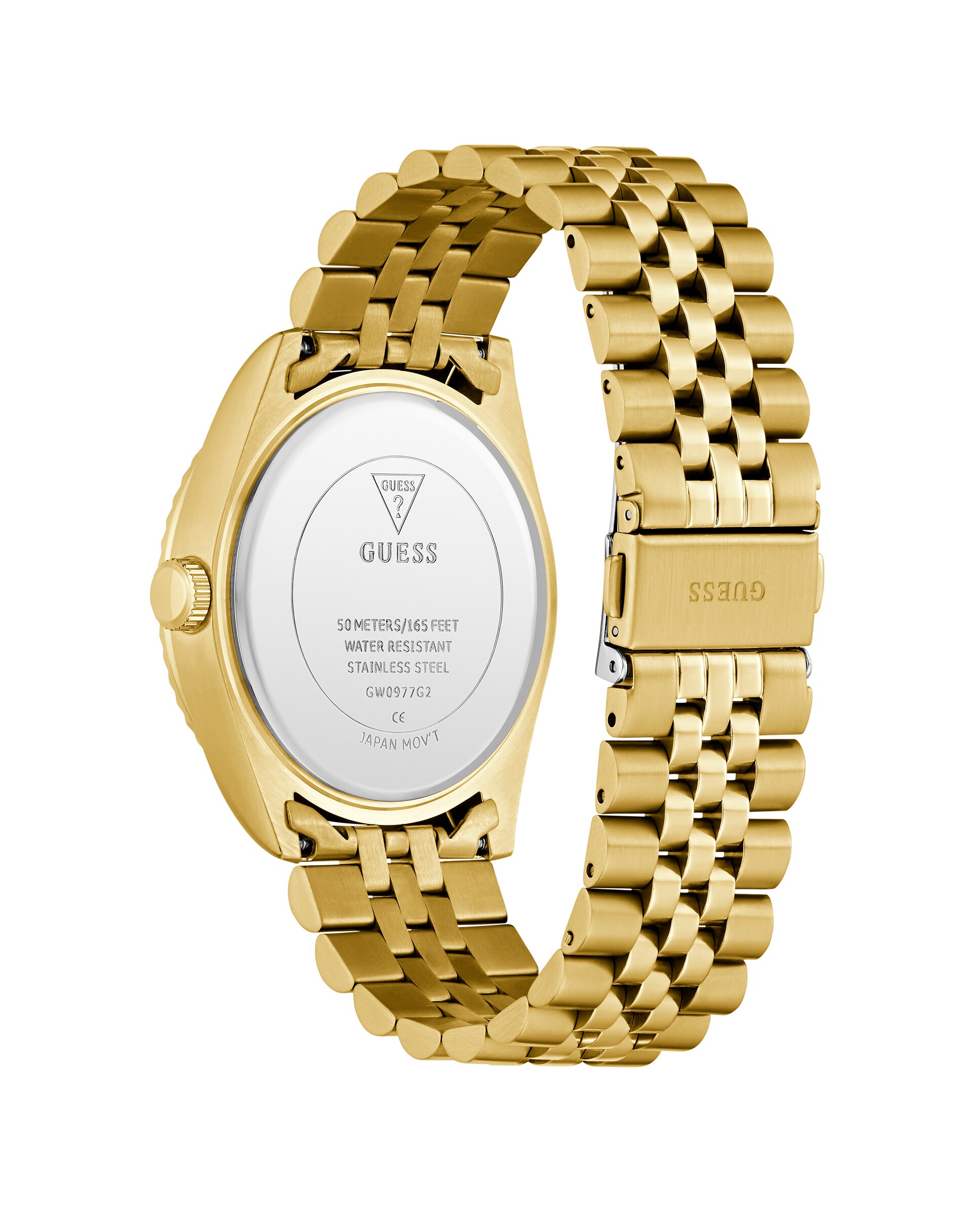 Relógio Jaden Gw0977g2 de Aço e Correia Dourada Ouro-3