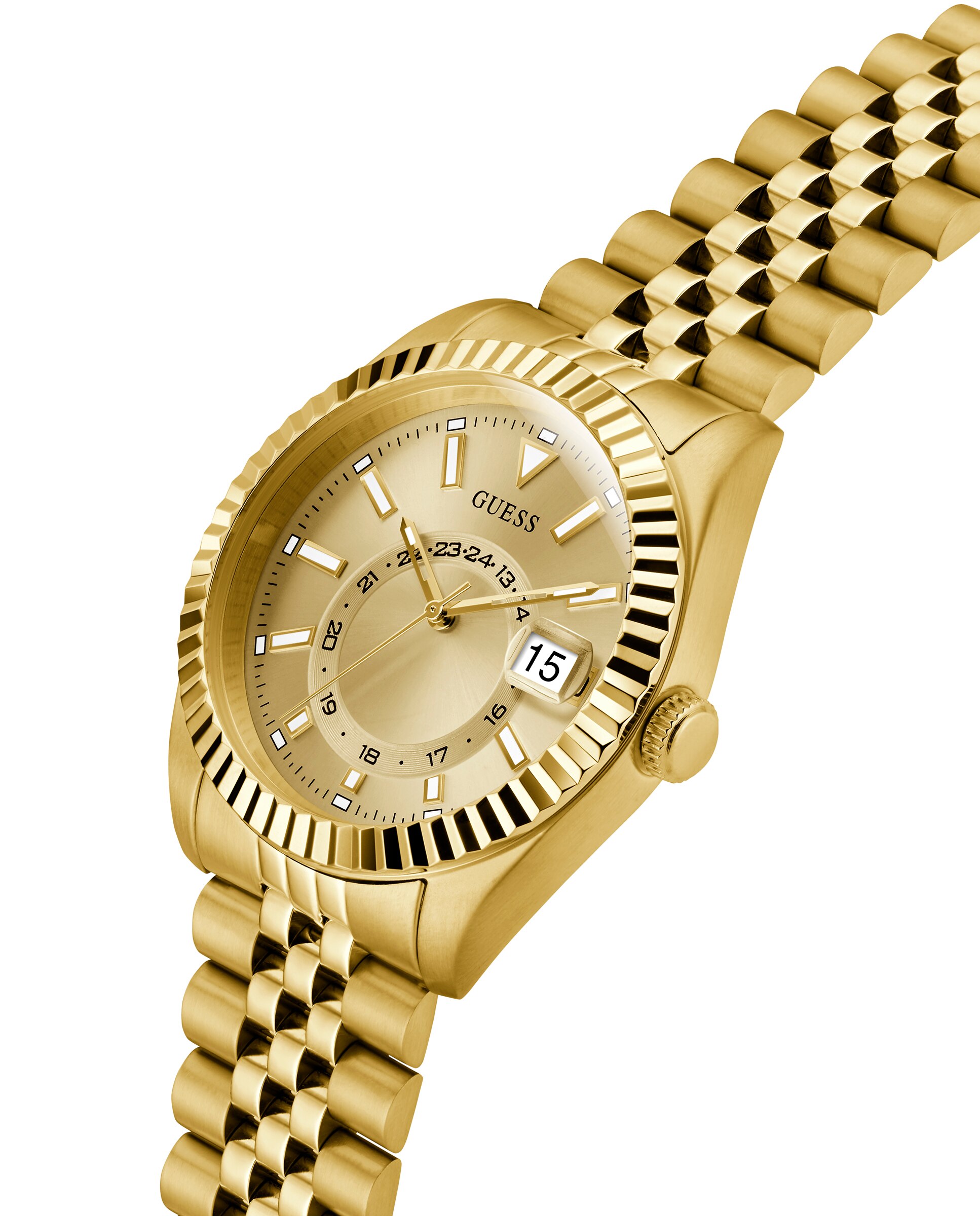 Relógio Jaden Gw0977g2 de Aço e Correia Dourada Ouro-4