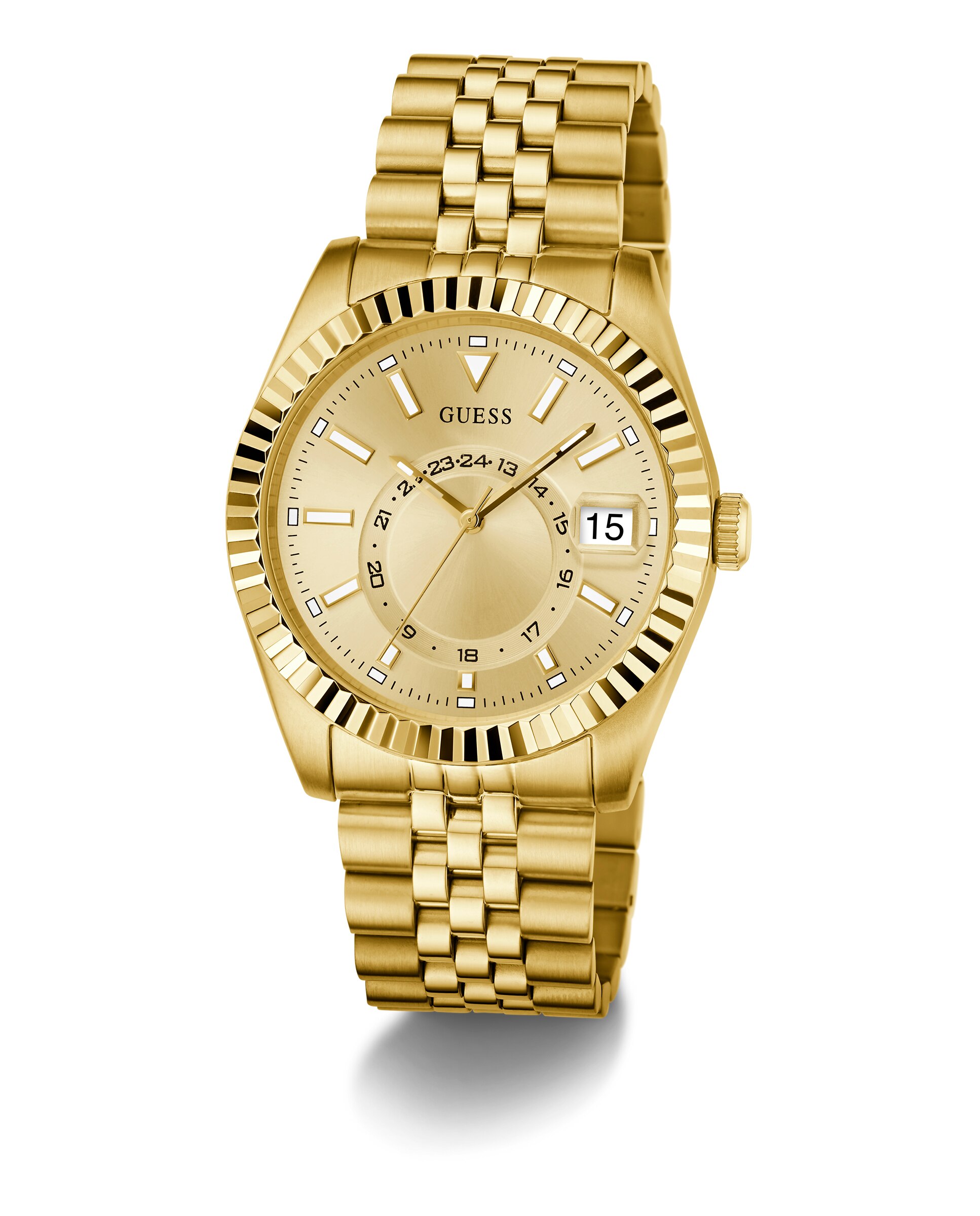Relógio Jaden Gw0977g2 de Aço e Correia Dourada Ouro-5