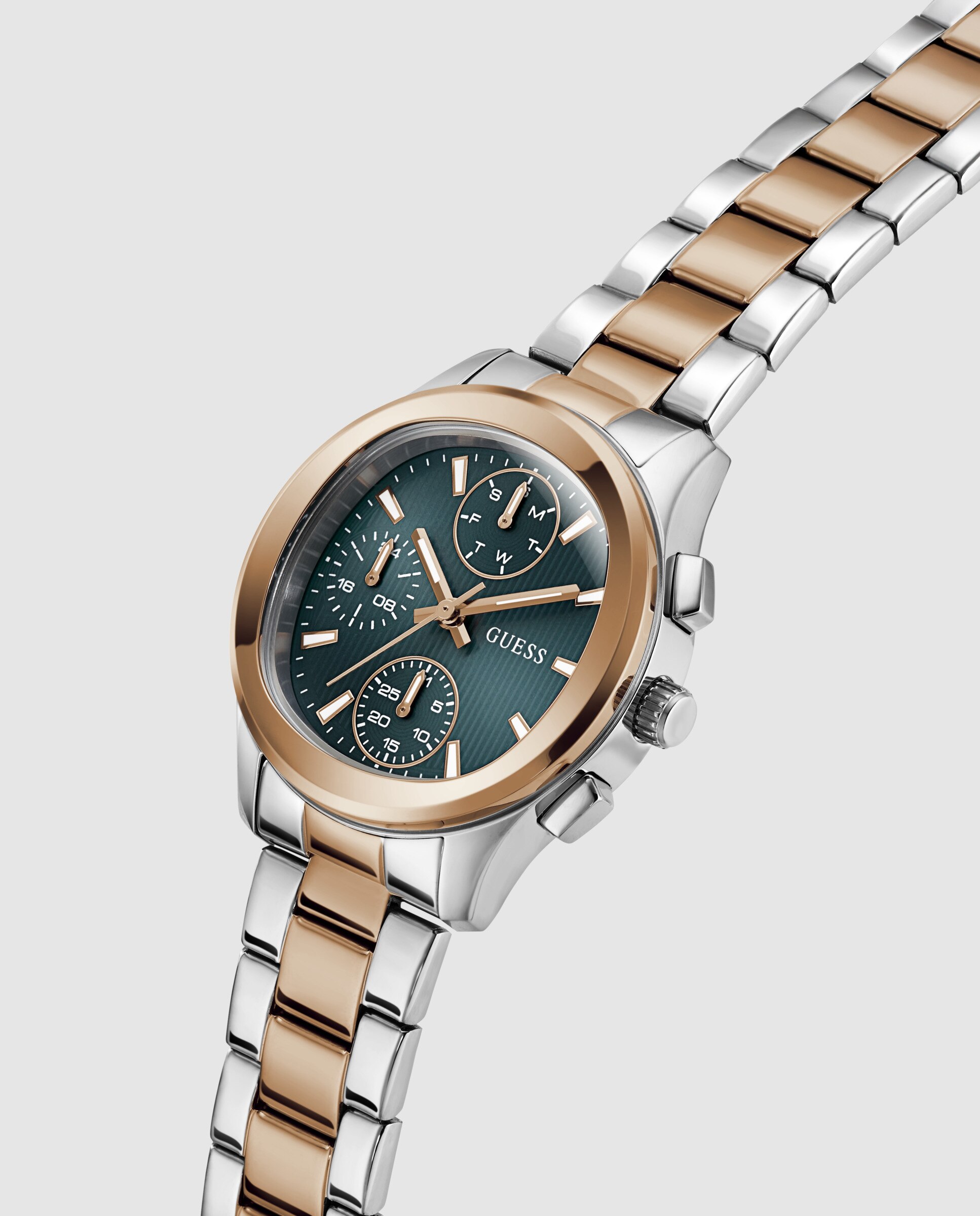 Relógio de Mulher Birdie Gw1031l5 de Aço e Bracelete Bicolor em Ouro Rosa Prata-4