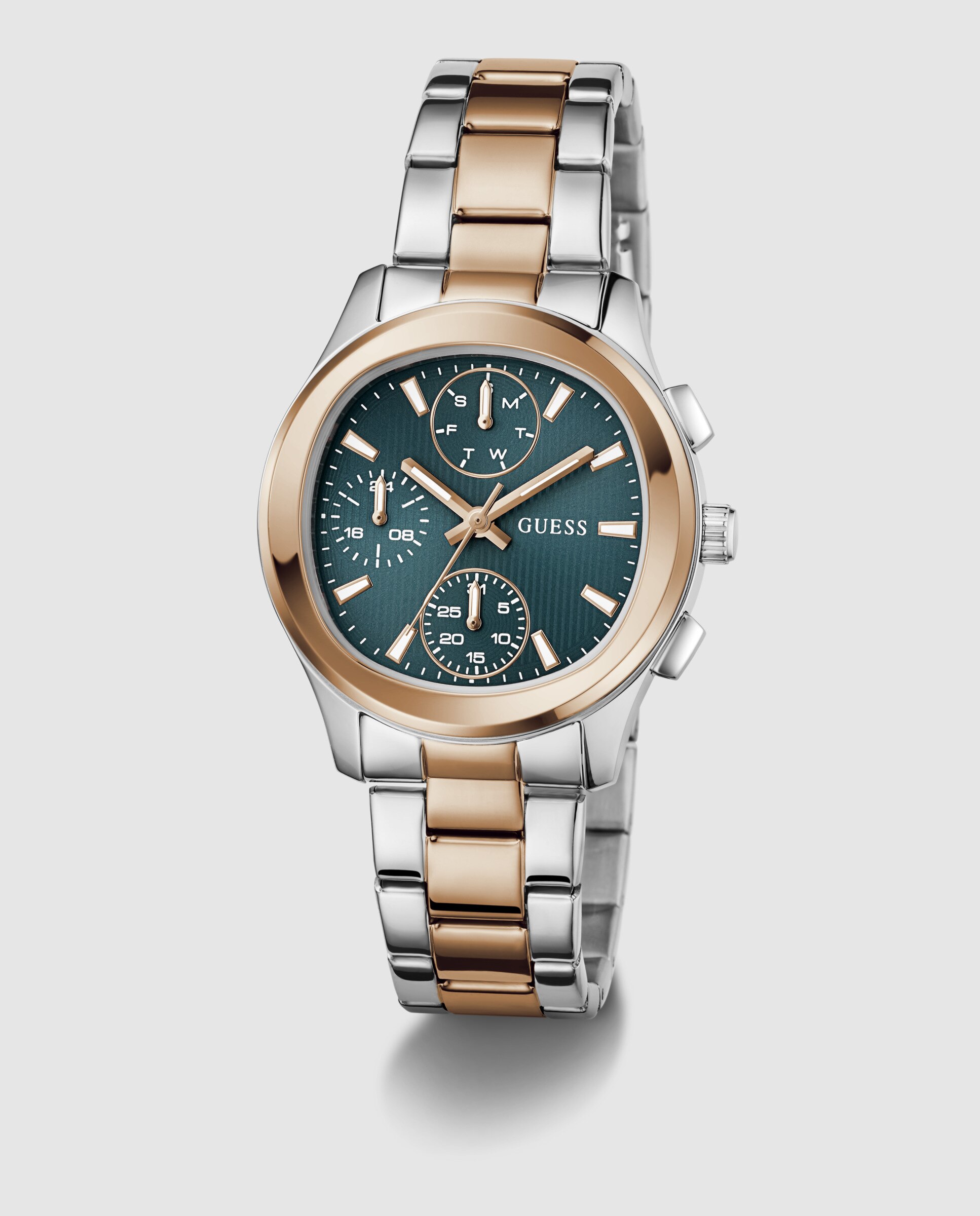 Relógio de Mulher Birdie Gw1031l5 de Aço e Bracelete Bicolor em Ouro Rosa Prata-5