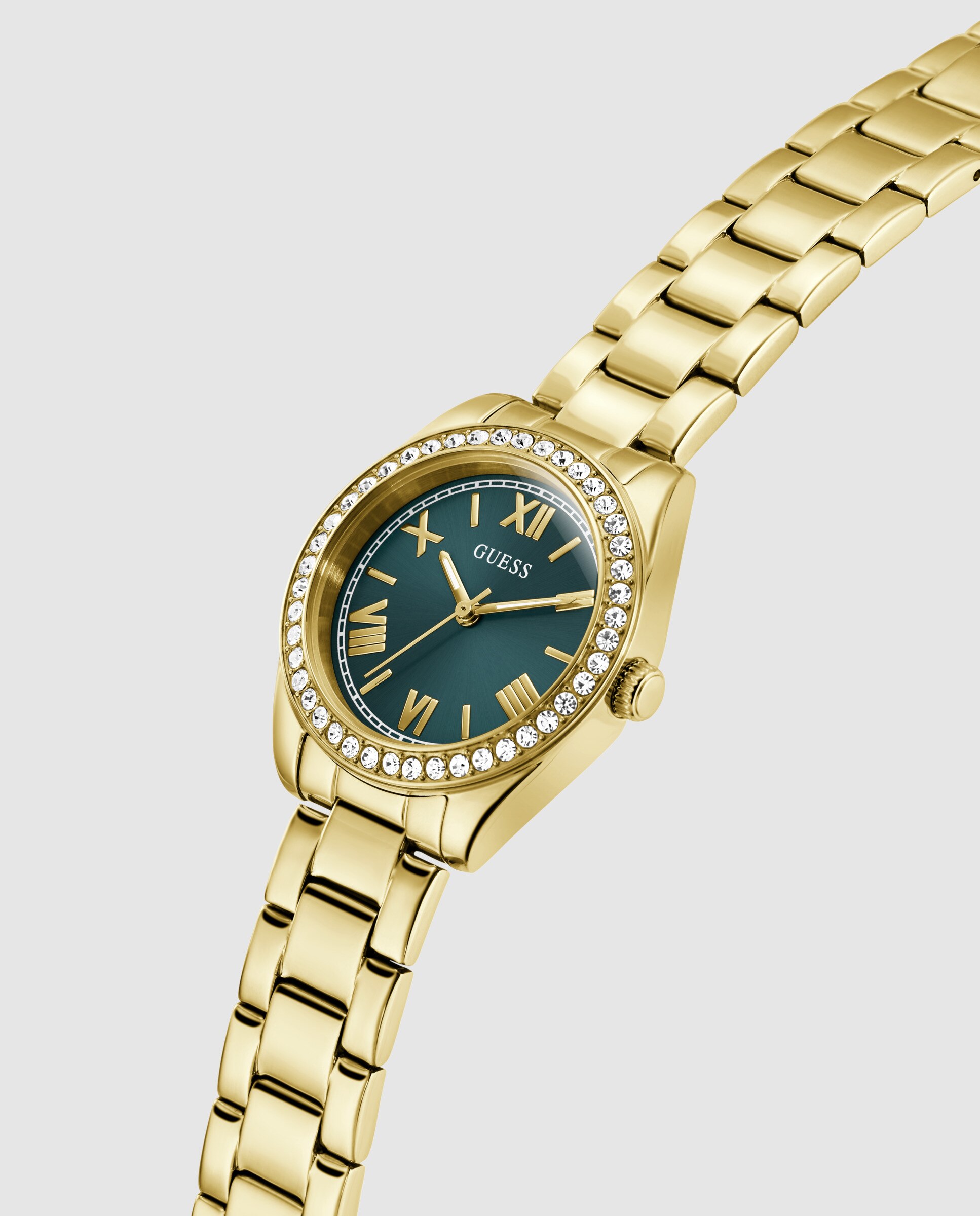 Relógio Mini Luna Gw0841l9 de Aço e Bracelete Dourada Ouro-4