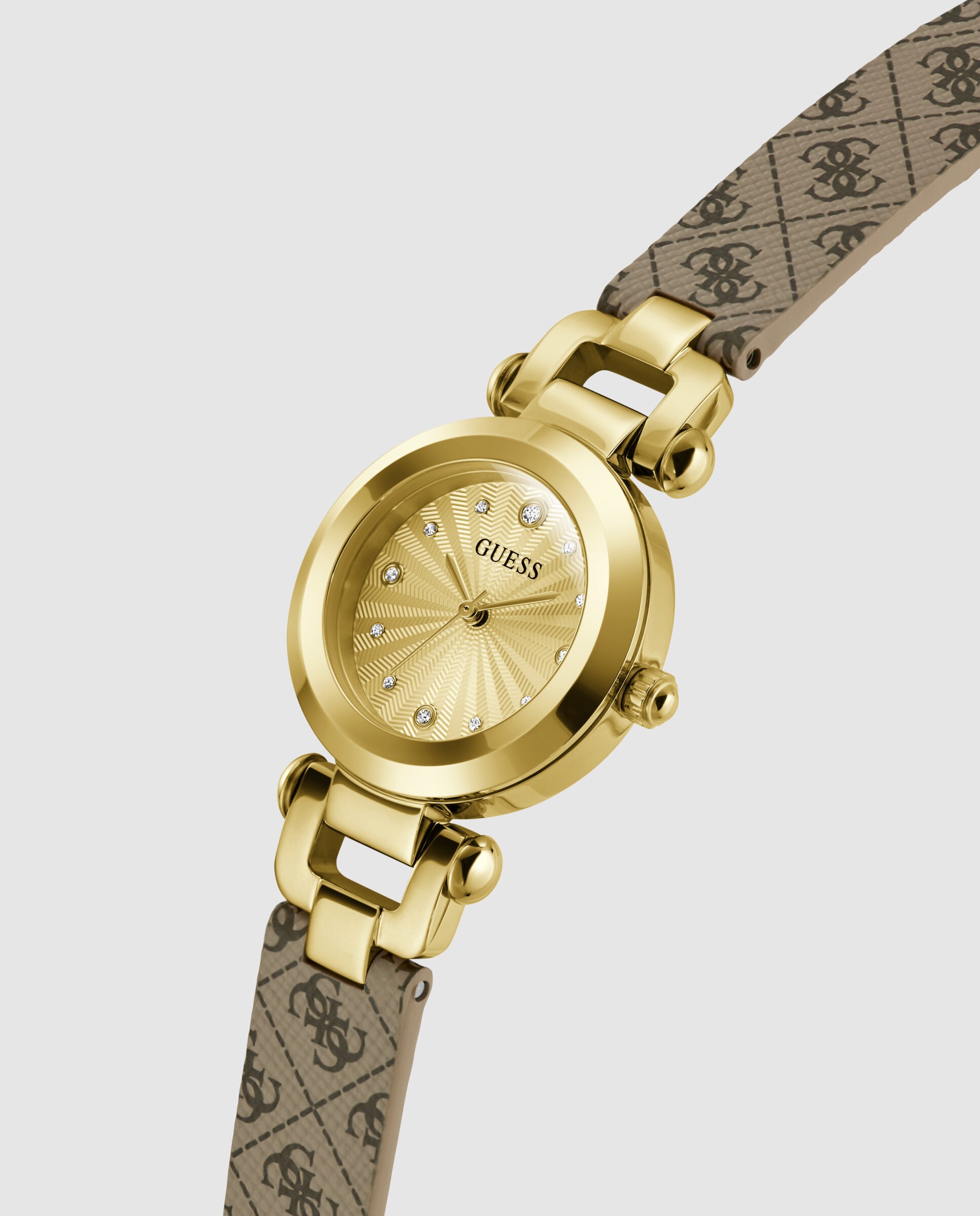 Relógio Ginger Gw1021l2 de Pele e Bracelete em Castanho Castanho-4