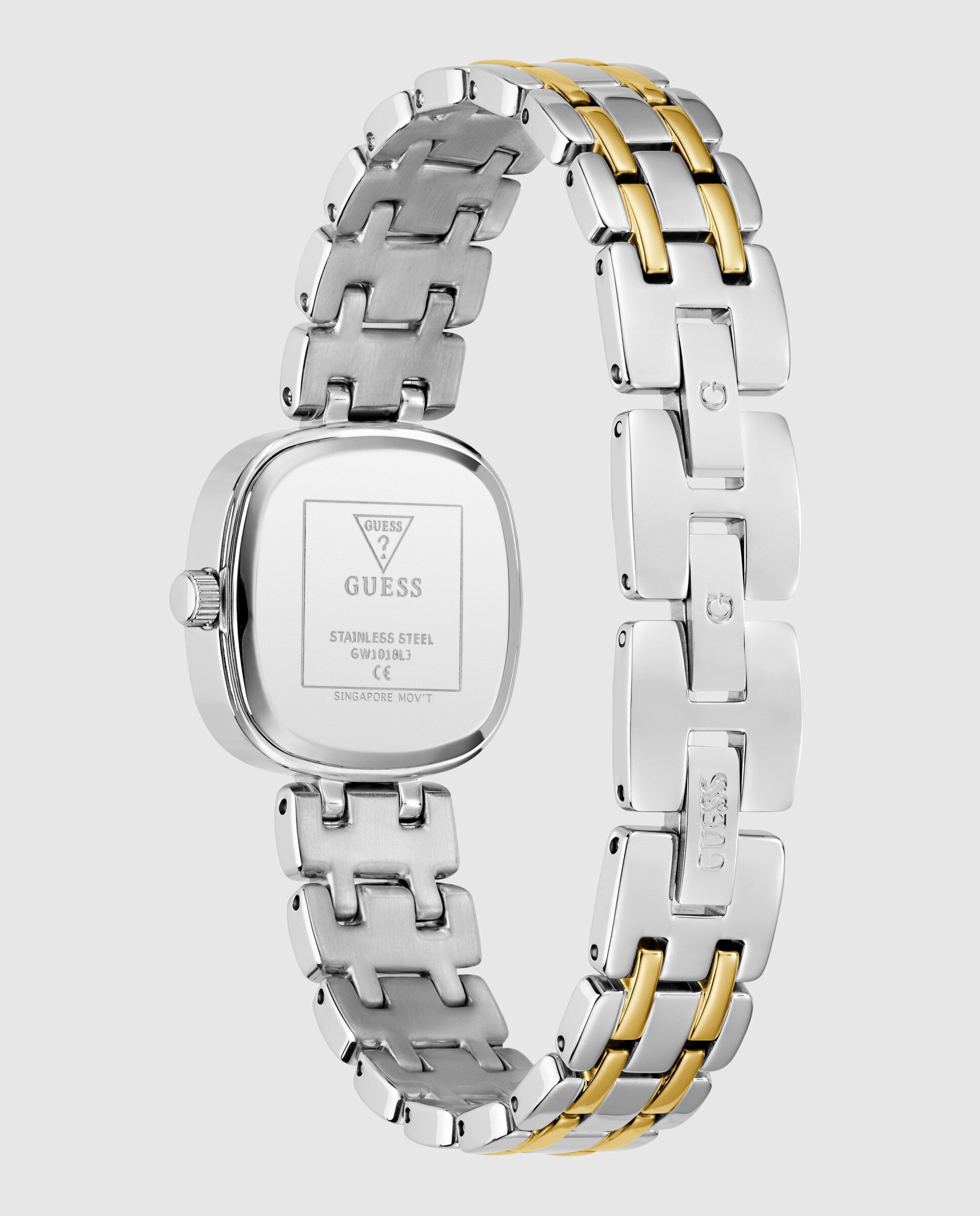 Relógio Analógico Hazel Gw1018l3 de Aço e Bracelete Bicolor em Ouro Ouro / Prata-3