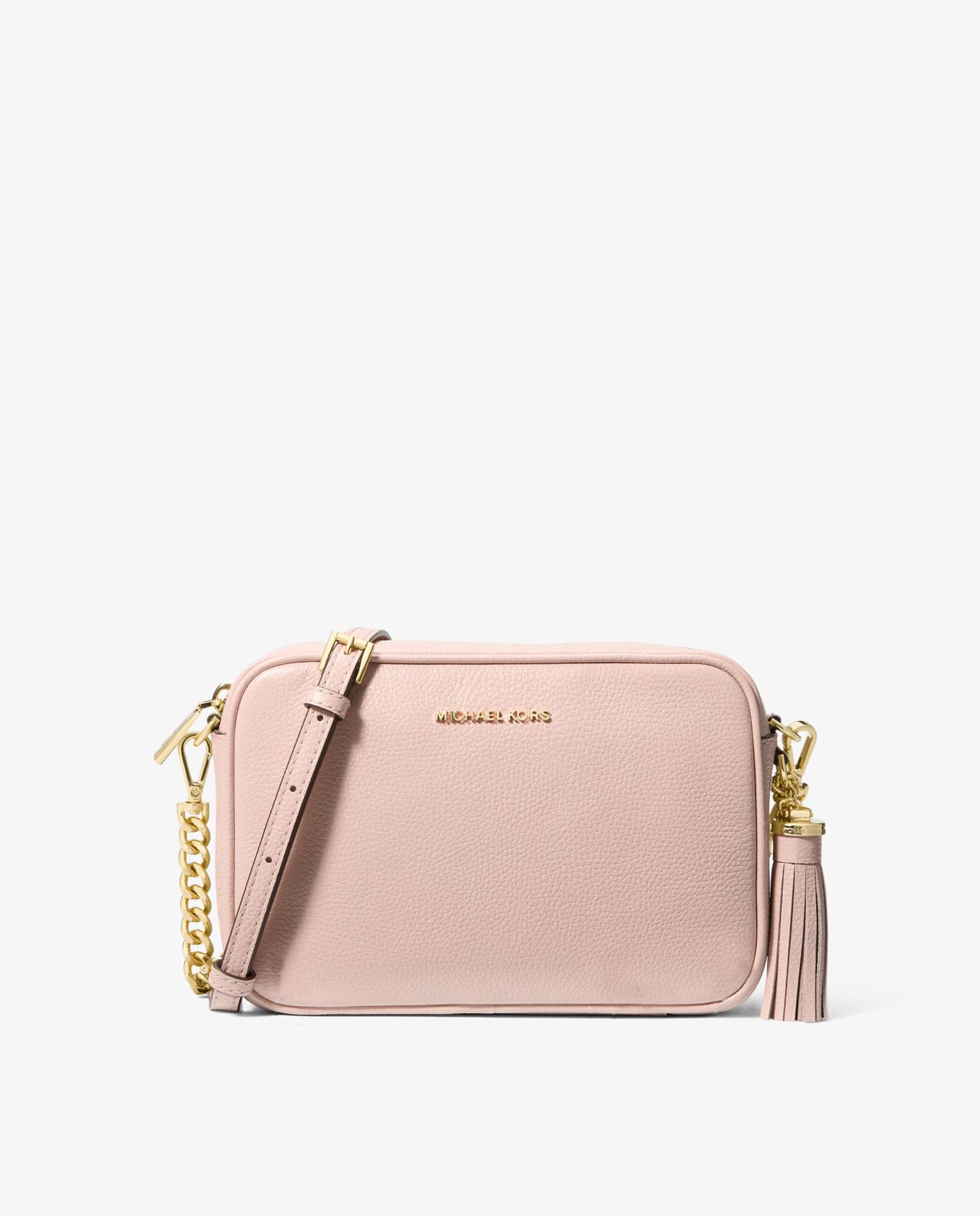 Imagem 0 de Mala a Tiracolo Ginny de Pele com Detalhe de Pompom