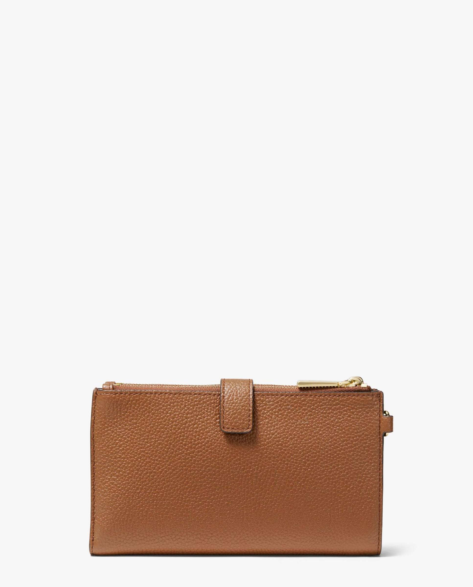 Carteira Adele de Pele com Compartimento para Smartphone Castanho-claro-4