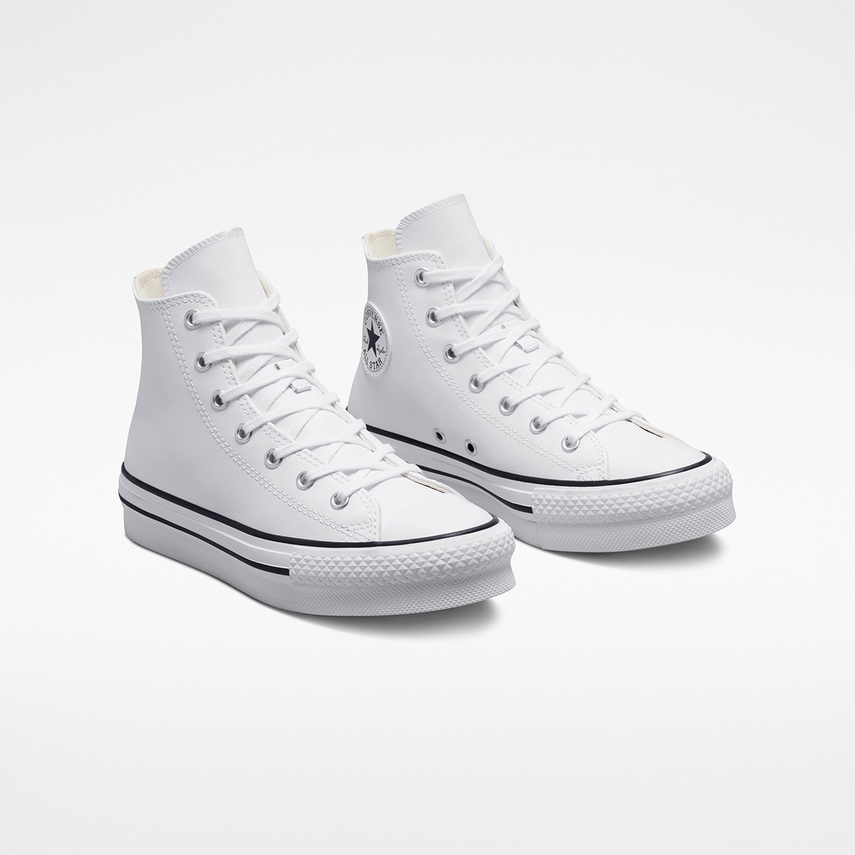 Sapatilhas Casual Infantil Chuck Taylor All Star Eva Lift Pele Converse Branco-4