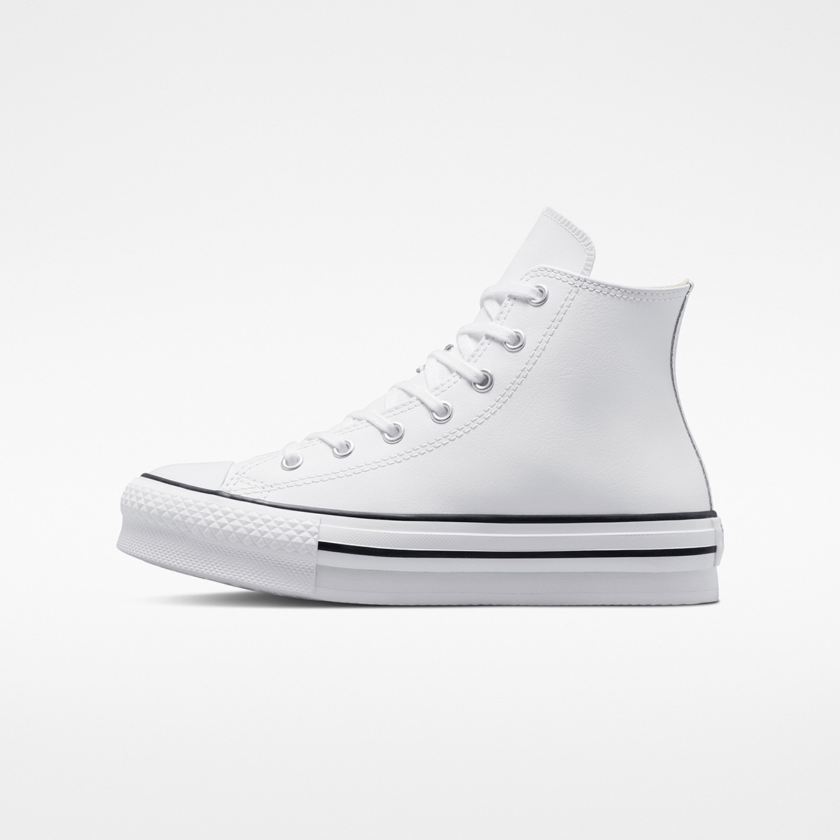 Sapatilhas Casual Infantil Chuck Taylor All Star Eva Lift Pele Converse Branco-6