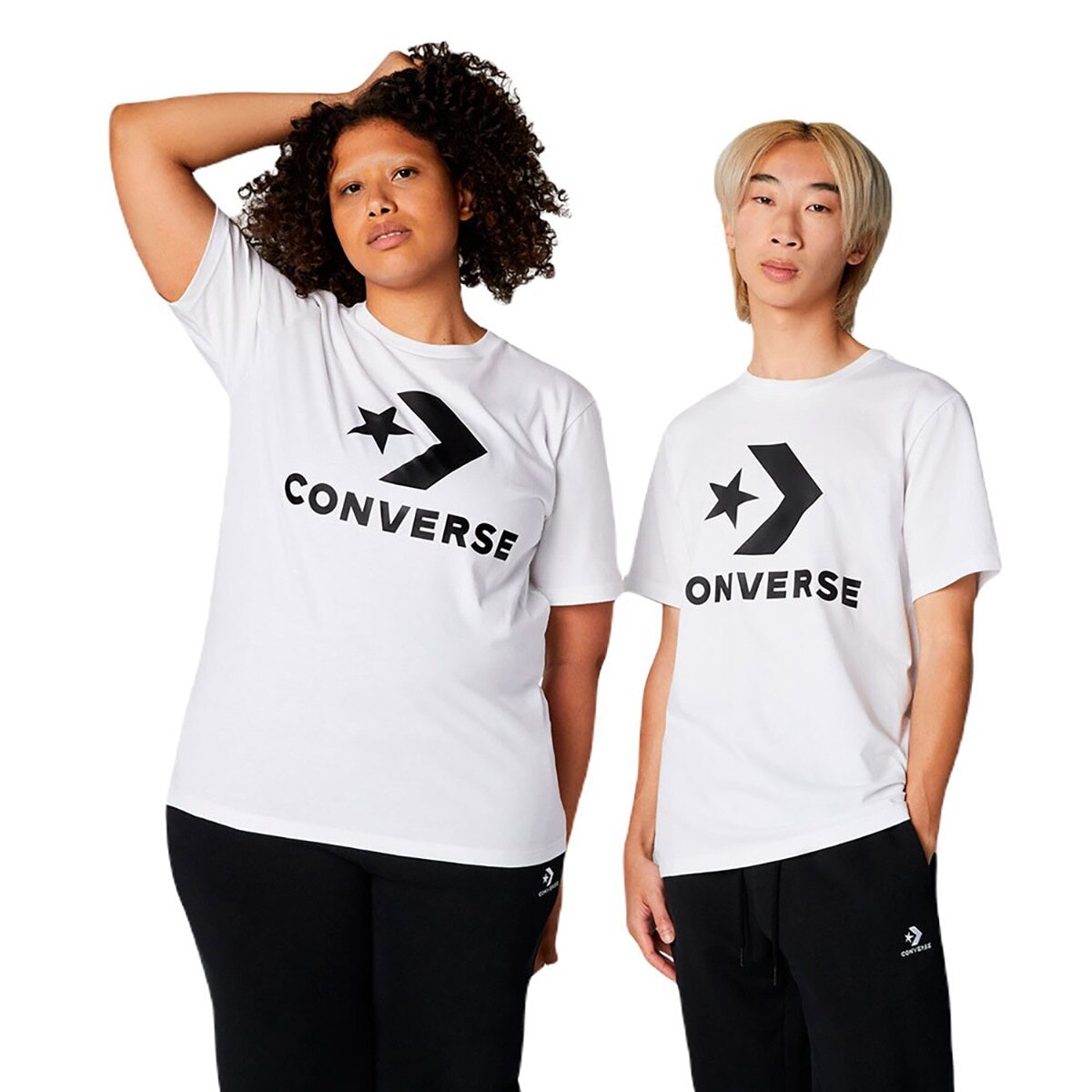 T-shirt Unisex Go-to Star Chevron Logo Standard-fit Converse Branco-2