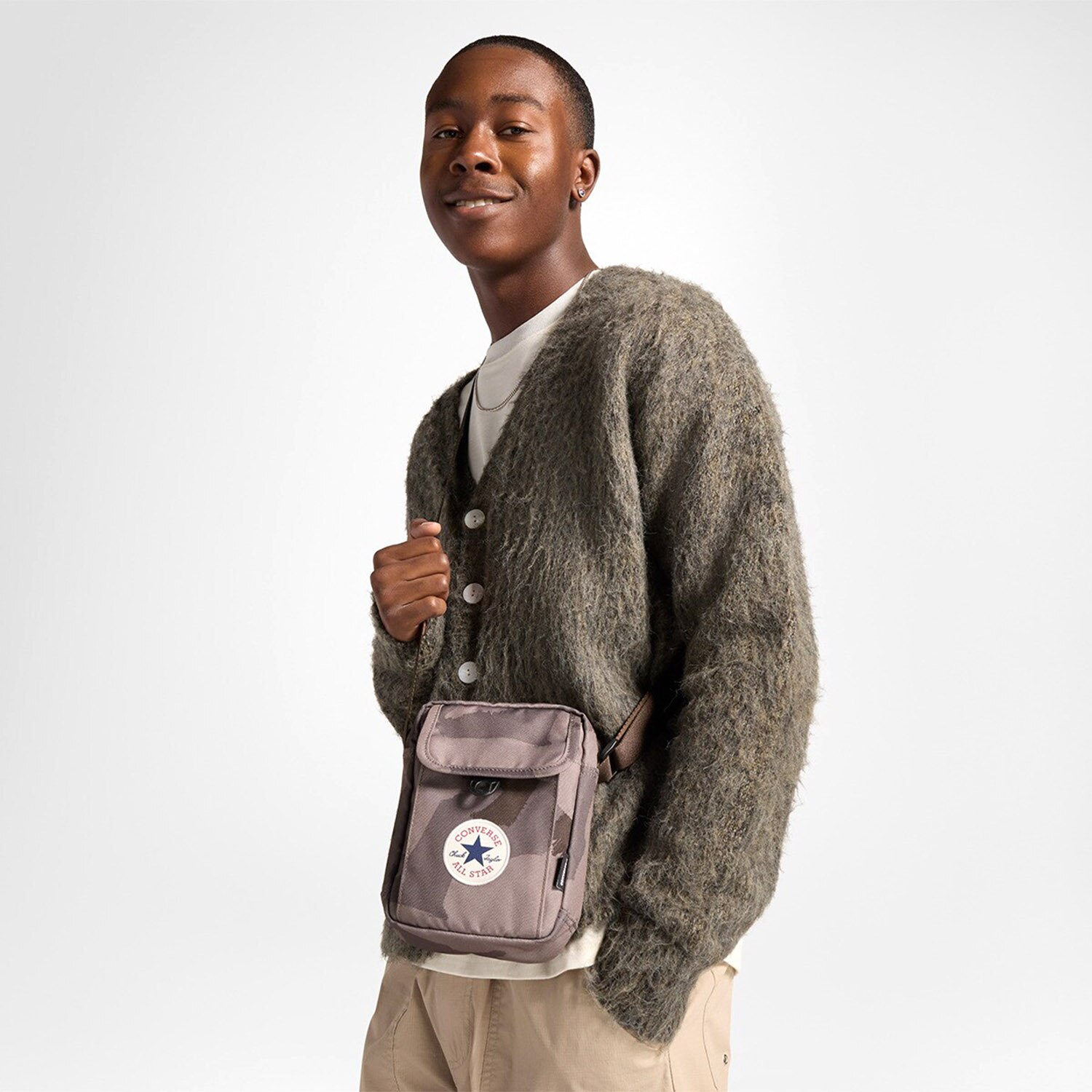 Mala a Tiracolo Crossbody 2 Camo Bag Converse Cinzento-escuro-3