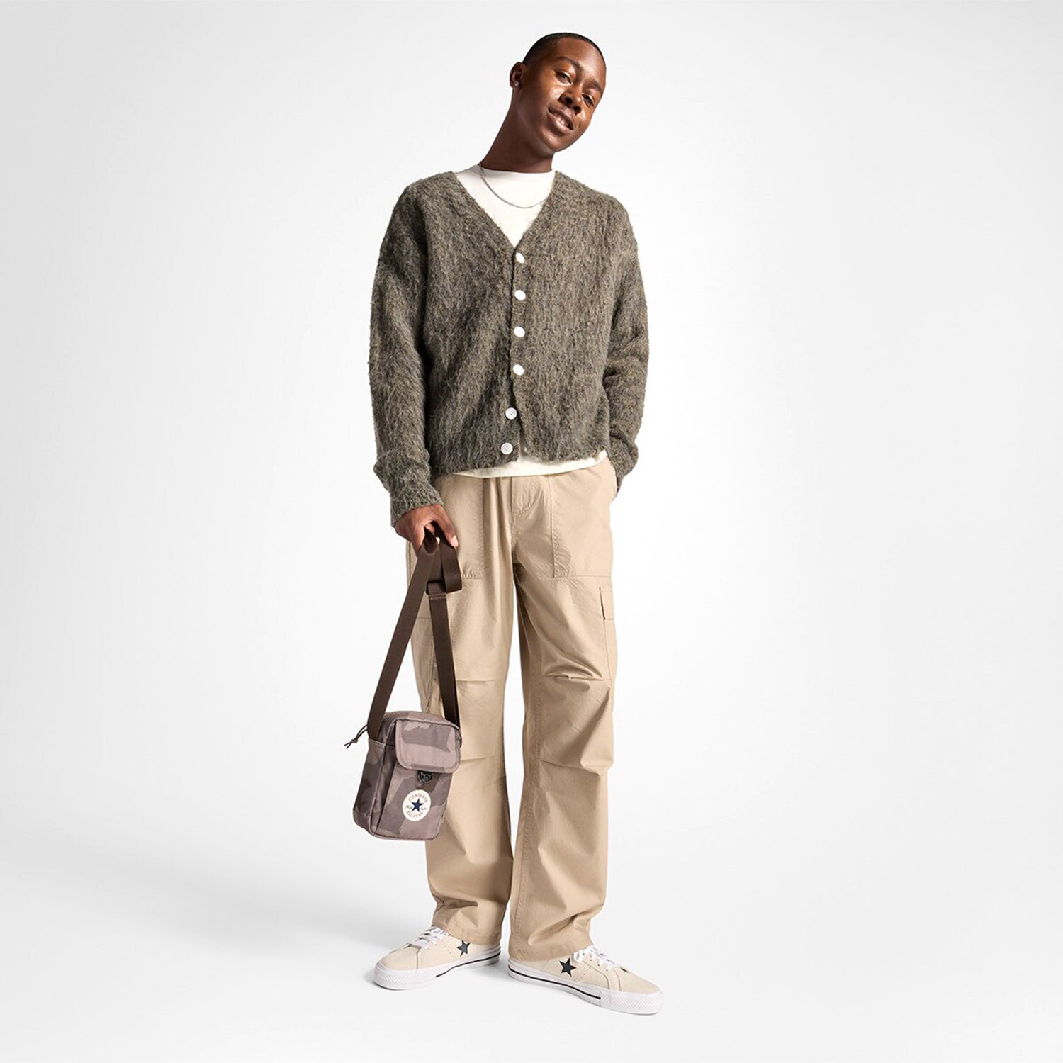 Mala a Tiracolo Crossbody 2 Camo Bag Converse Cinzento-escuro-4