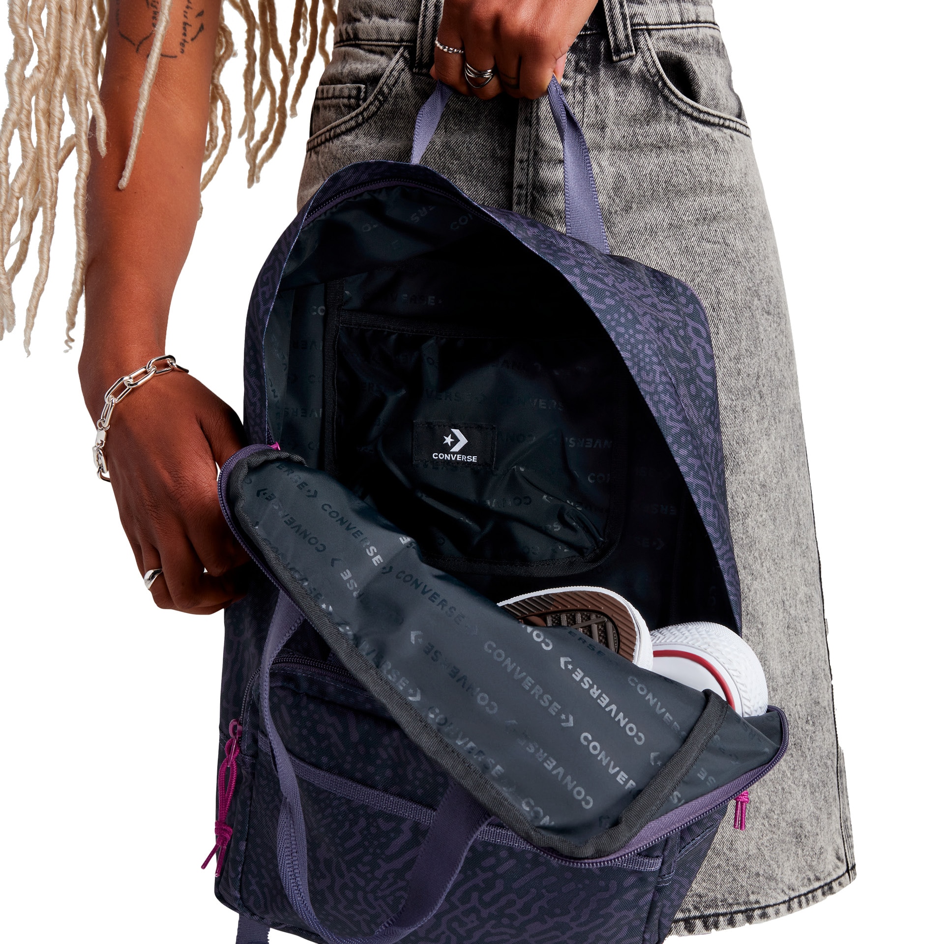 Mochila Small Square Backpack Converse Roxo-3