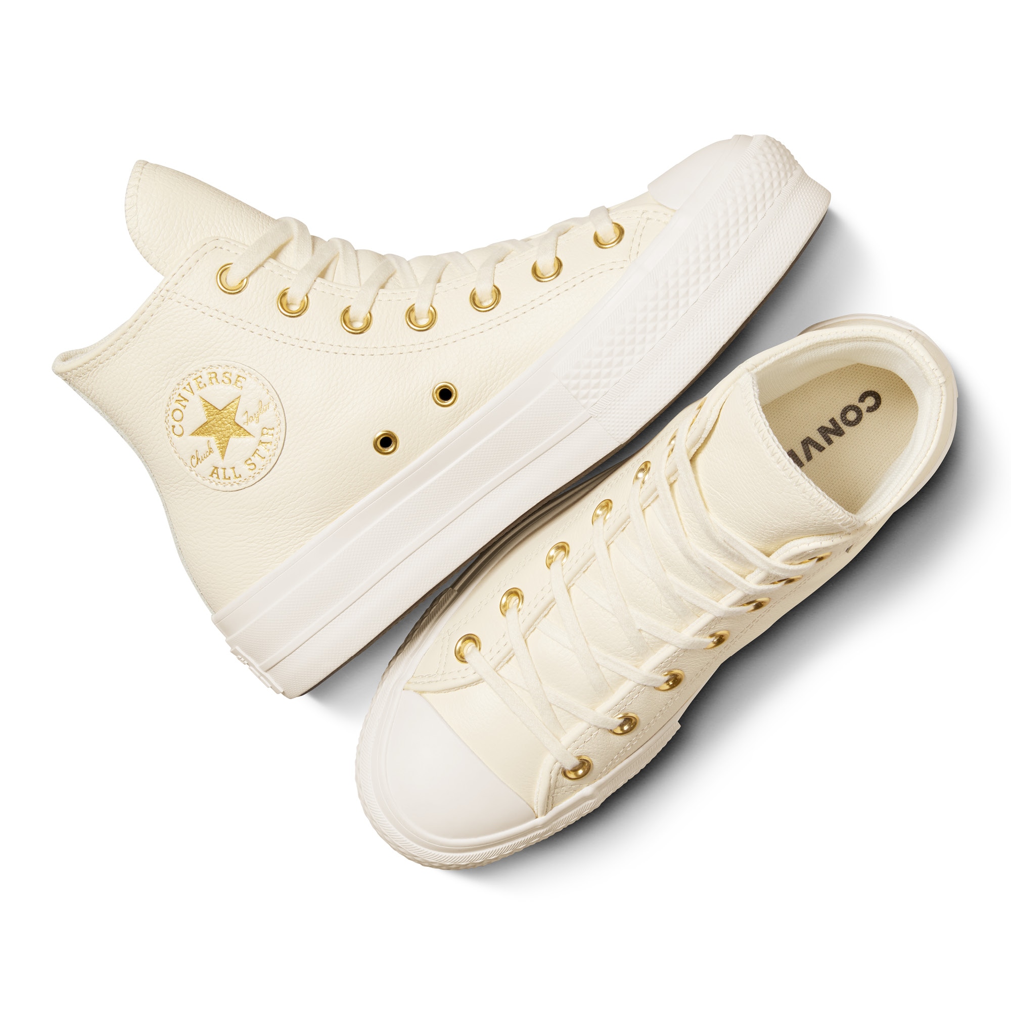 Sapatilhas Casual Chuck Taylor All Star Lift Mono Leather Converse Branco-marfim-6