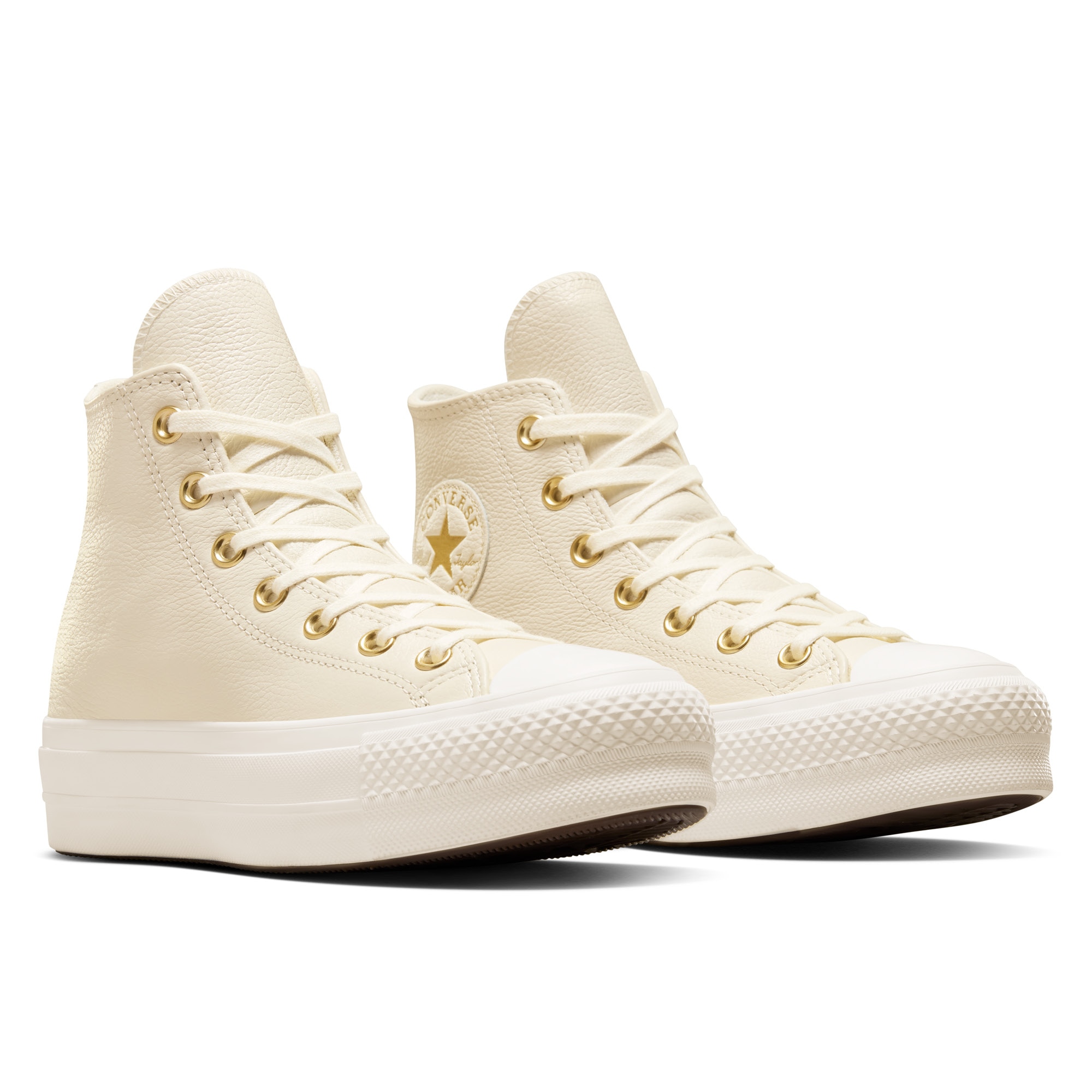 Sapatilhas Casual Chuck Taylor All Star Lift Mono Leather Converse Branco-marfim-7