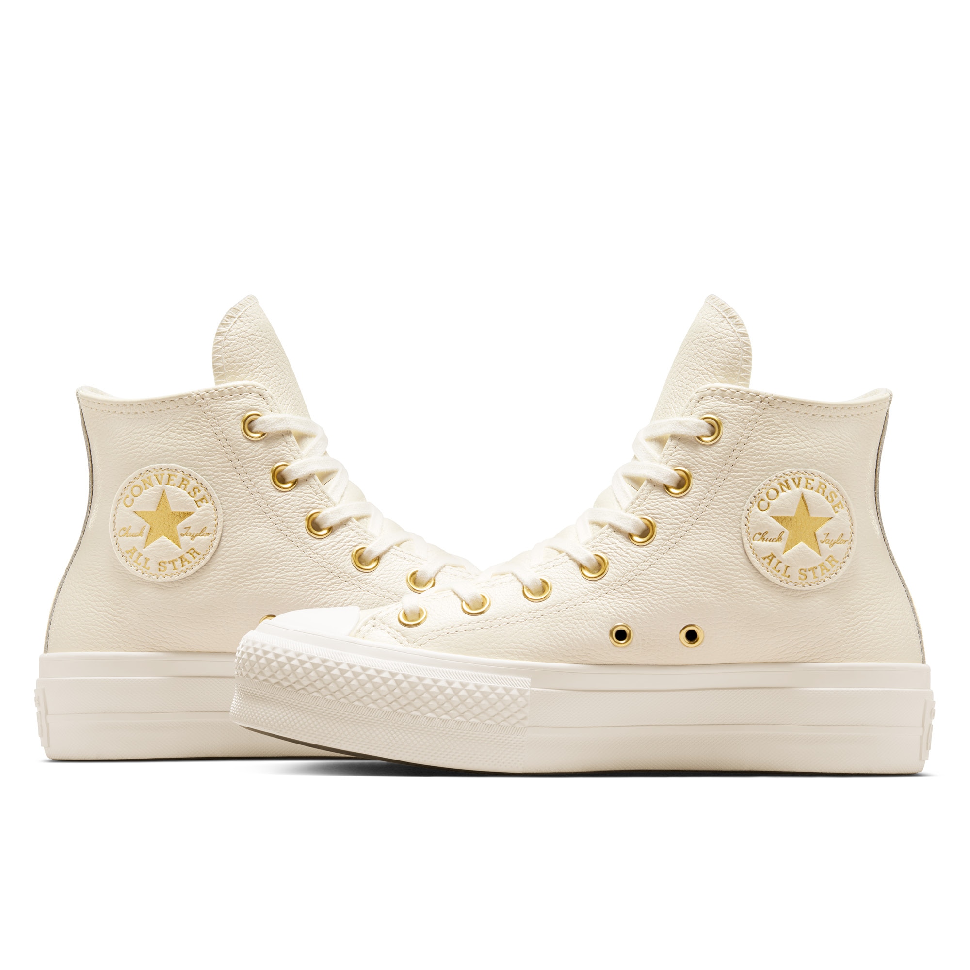 Sapatilhas Casual Chuck Taylor All Star Lift Mono Leather Converse Branco-marfim-8