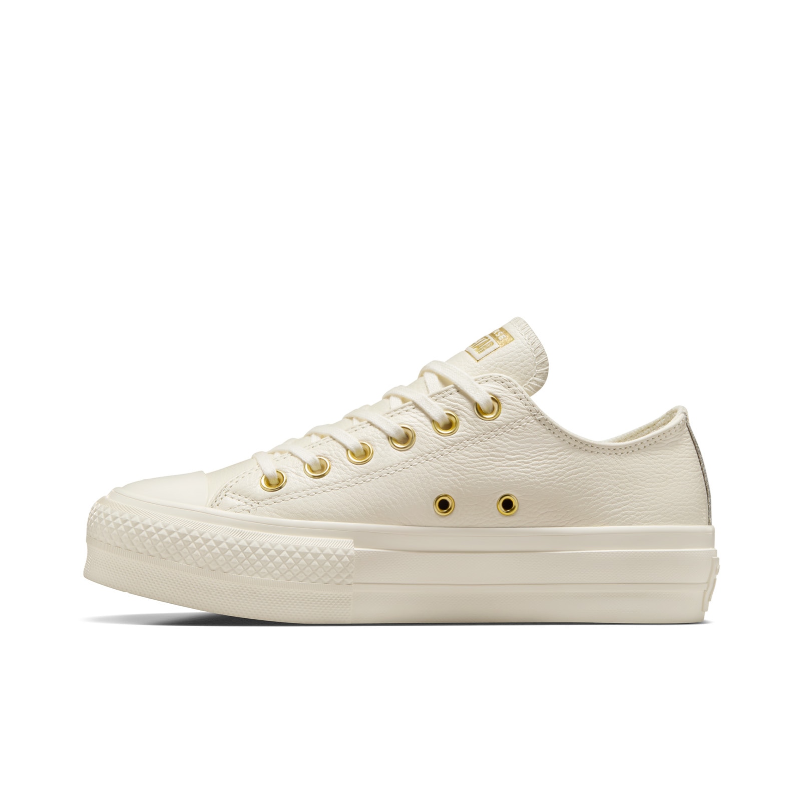 Sapatilhas Casual Chuck Taylor All Star Lift Plataforma Gold Branco-4