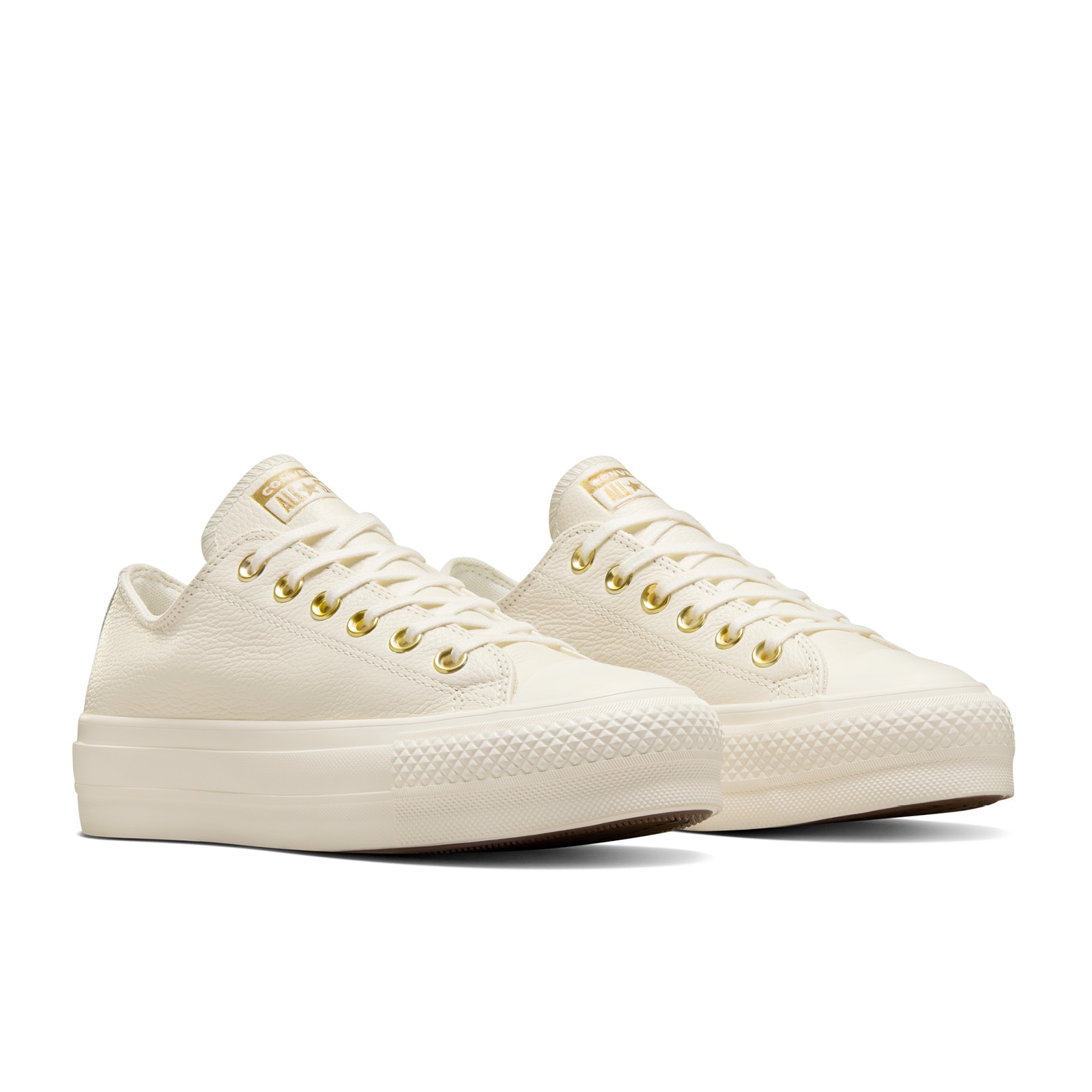 Sapatilhas Casual Chuck Taylor All Star Lift Plataforma Gold Branco-5