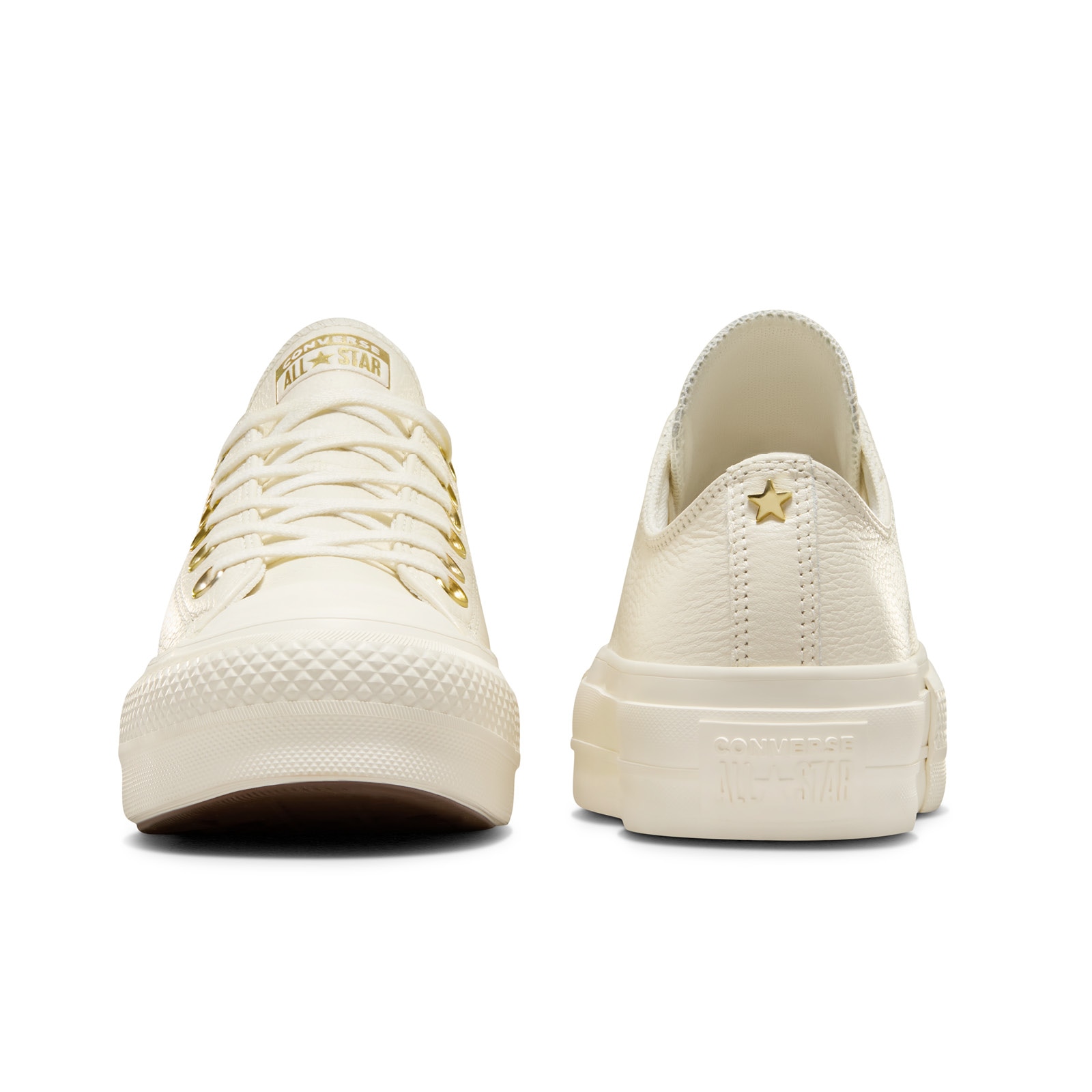 Sapatilhas Casual Chuck Taylor All Star Lift Plataforma Gold Branco-6