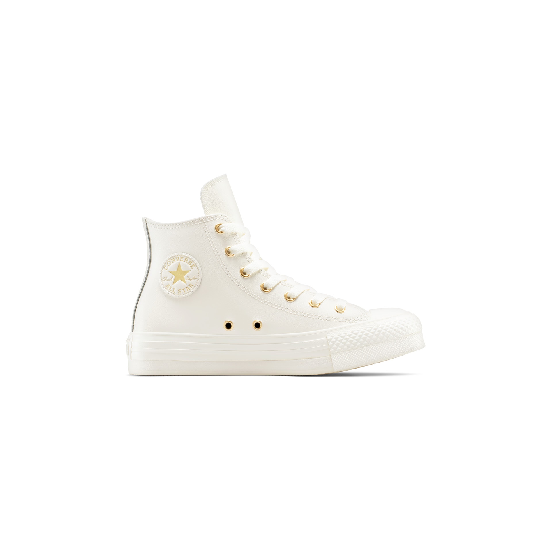 Sapatilhas Casual Chuck Taylor All Star Eva Lift Gold Luxe Pele Converse Infantil Branco-1