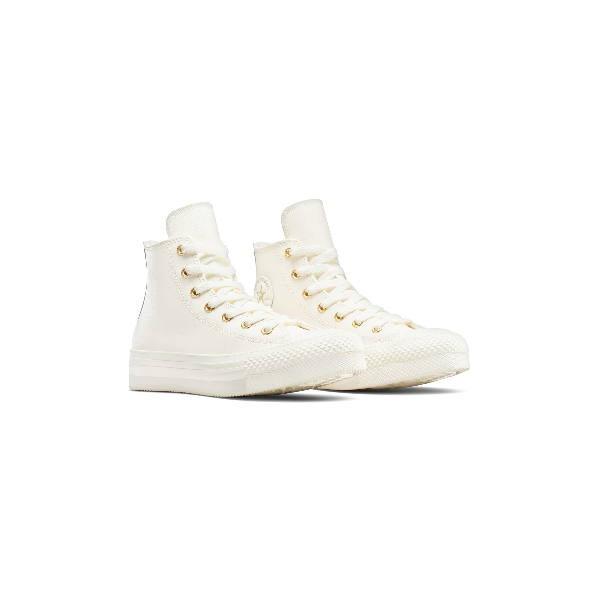 Sapatilhas Casual Chuck Taylor All Star Eva Lift Gold Luxe Pele Converse Infantil Branco-3