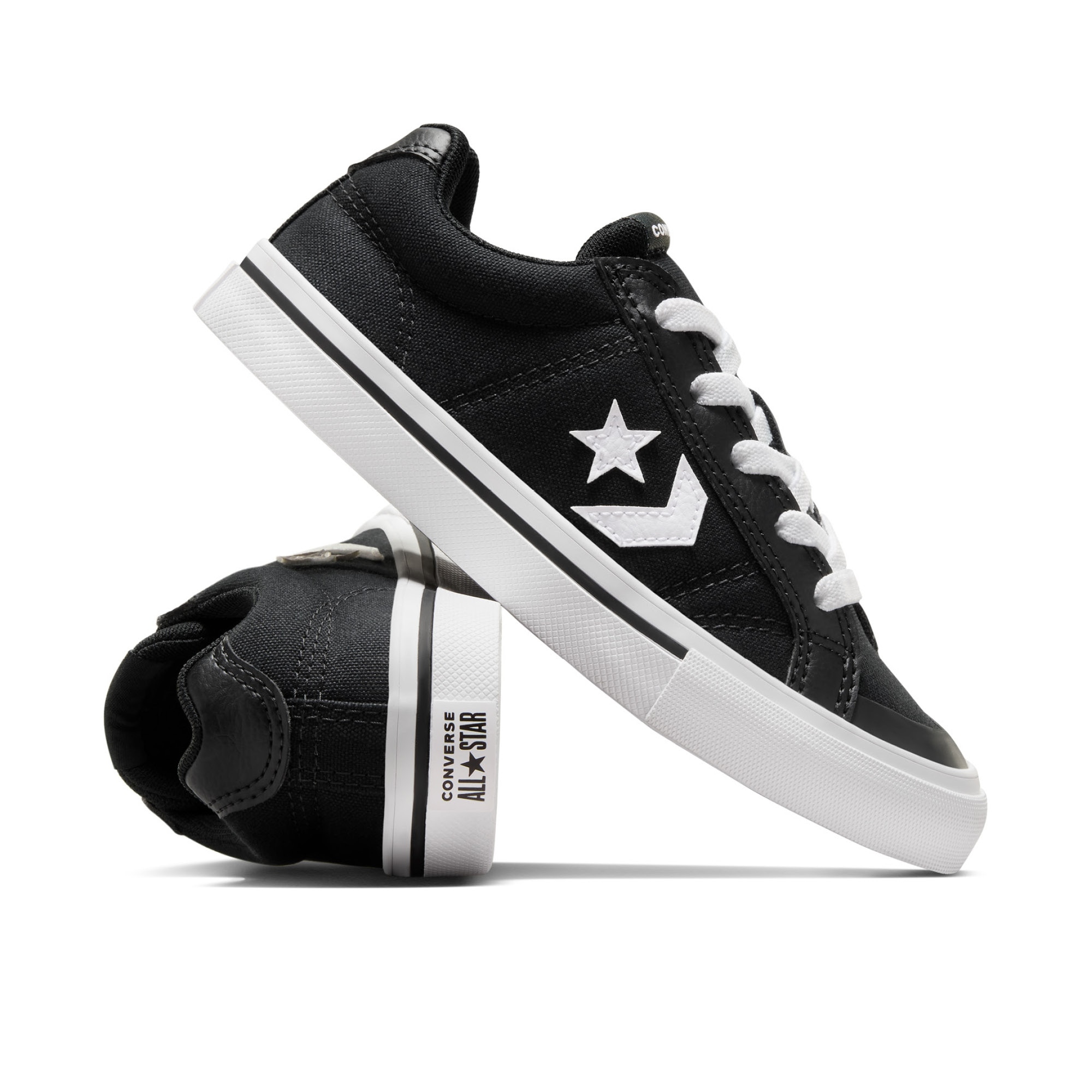 Sapatilhas Casual Infantil Sport Casual Leather Converse Preto-4